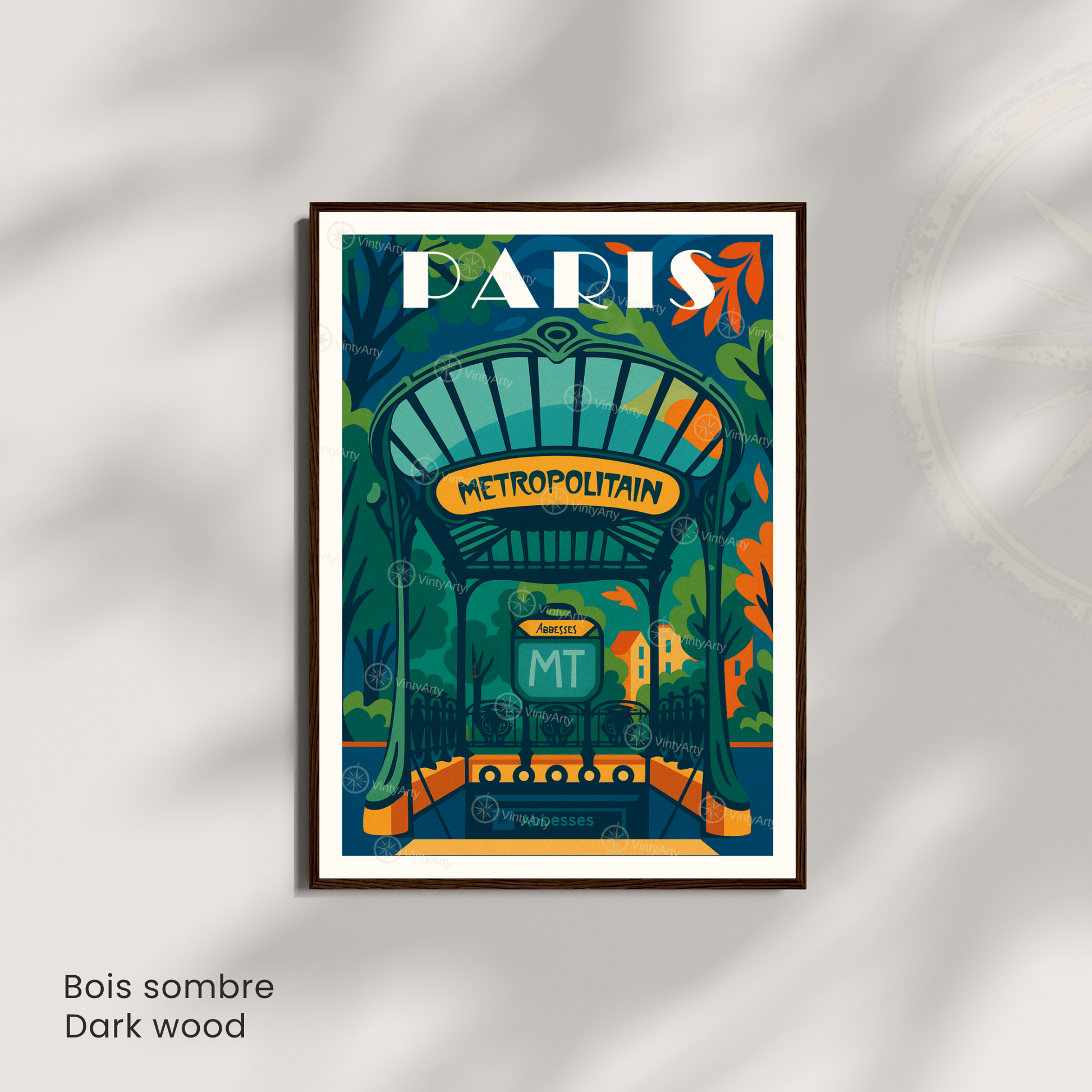 Affiche Paris | Impression murale Métro | Affiche France