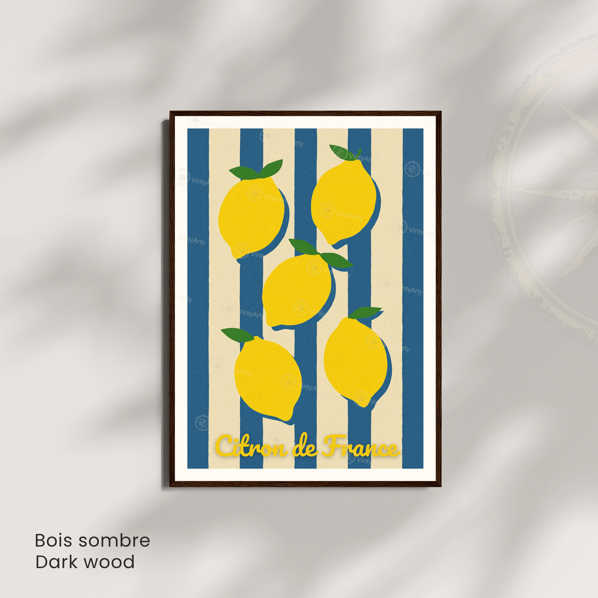 Affiche Paris | Art décoratif citron | Affiche France