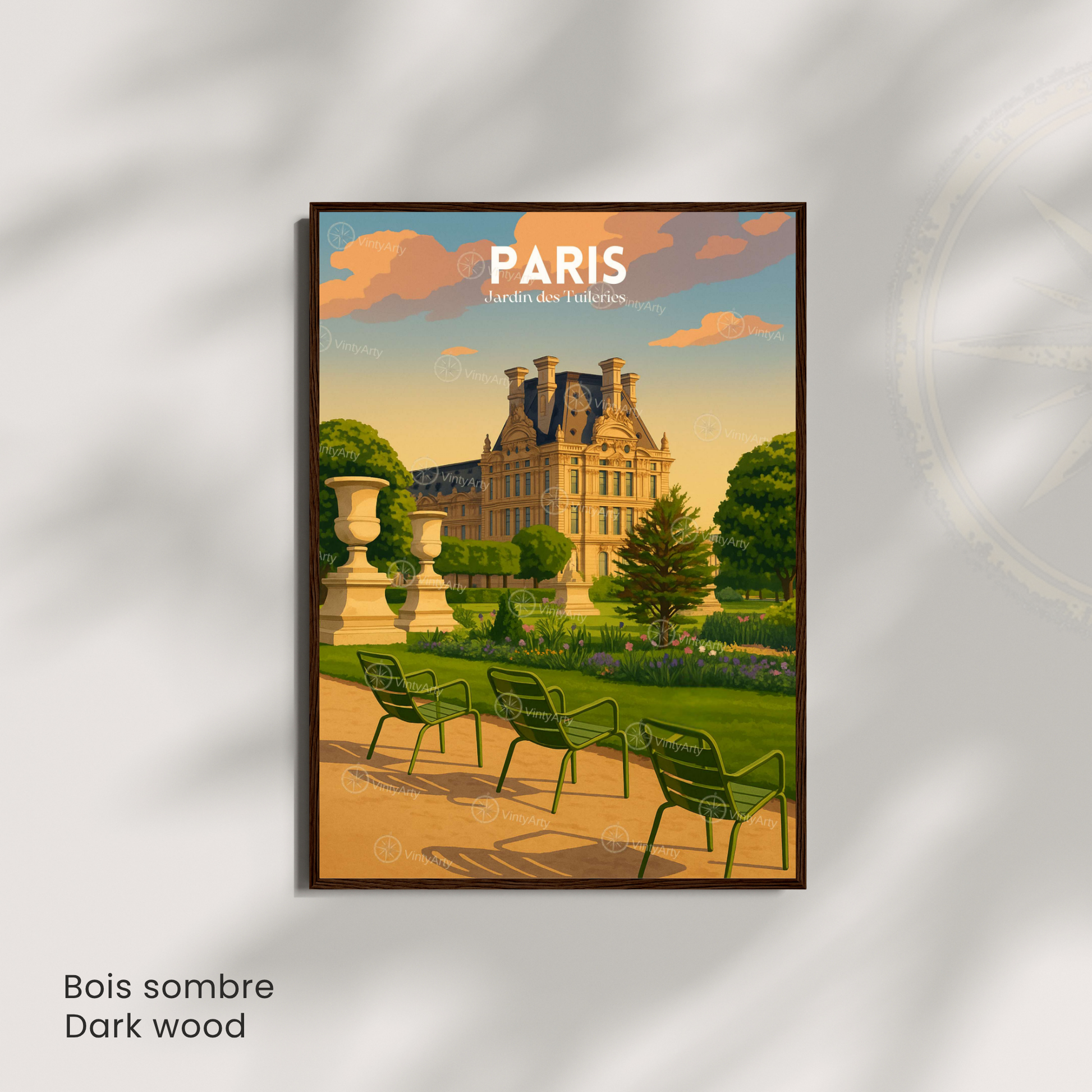Affiche Paris | Poster Jardin des Tuileries  | Affiche France