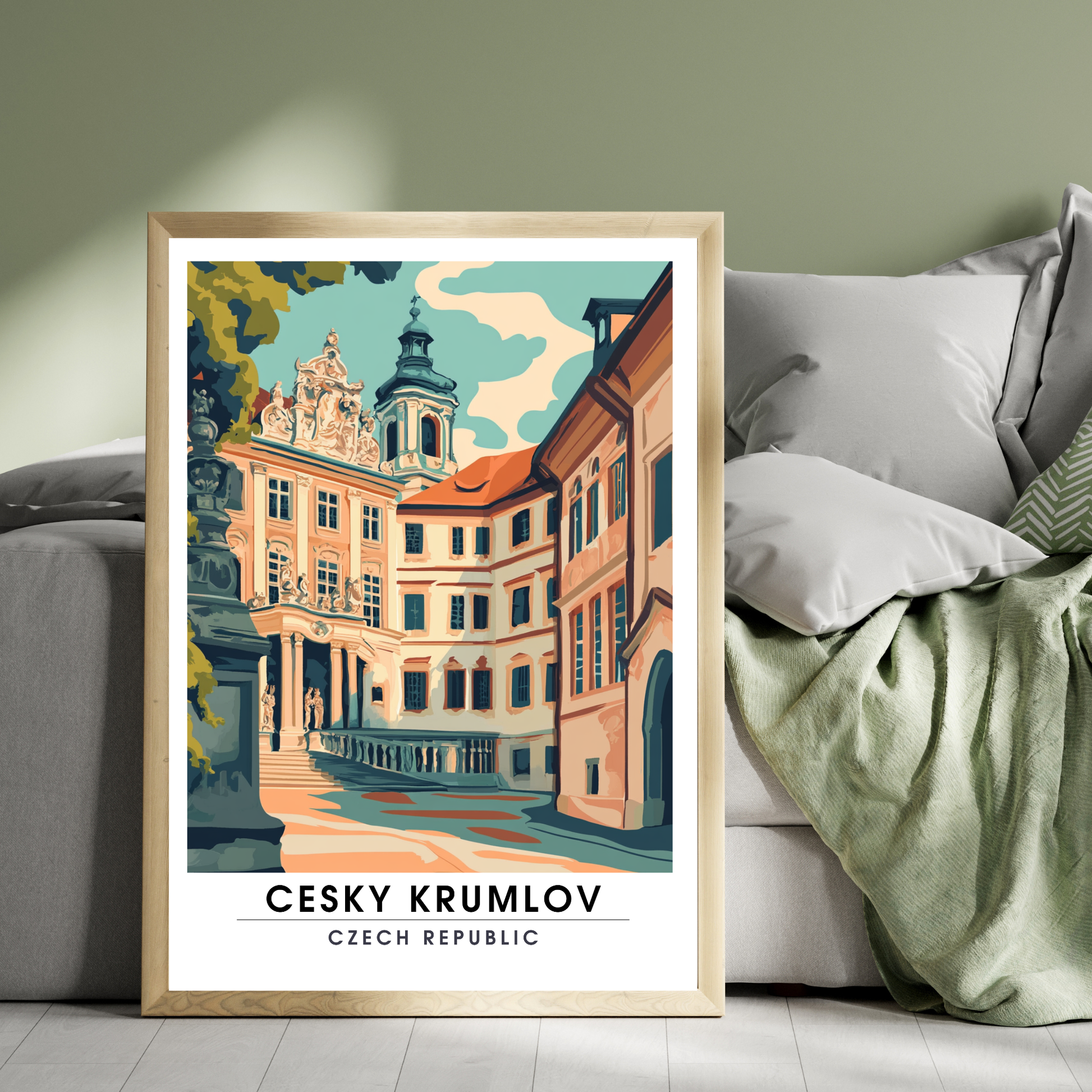 Affiche Český Krumlov | Poster Murale République tchèque | Affiche République tchèque