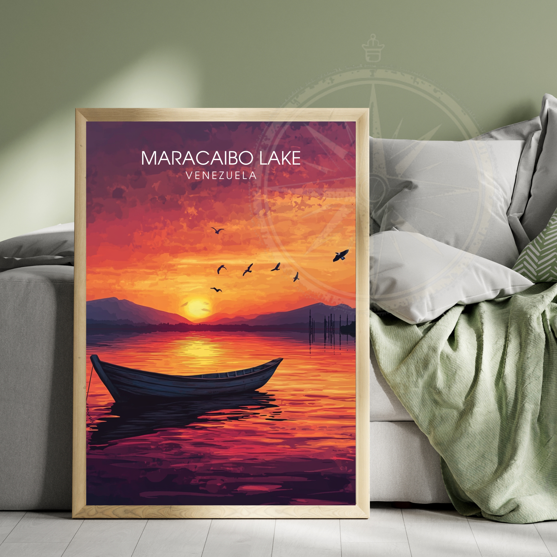 Affiche Lac Maracaibo | Impression de voyage Venezuela | Affiche Lac