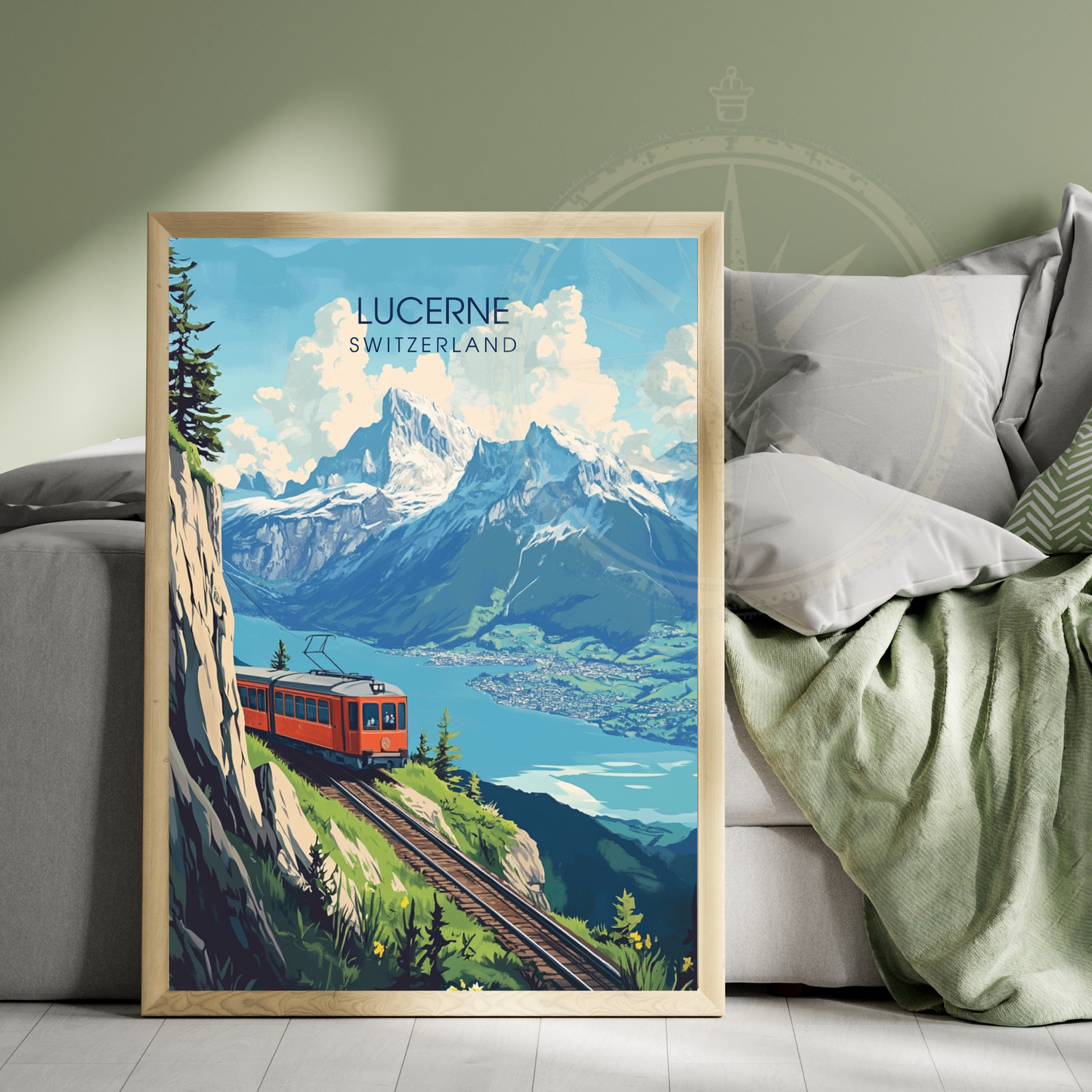 Affiche Lucerne | Impression de voyage Suisse | Affiche Suisse