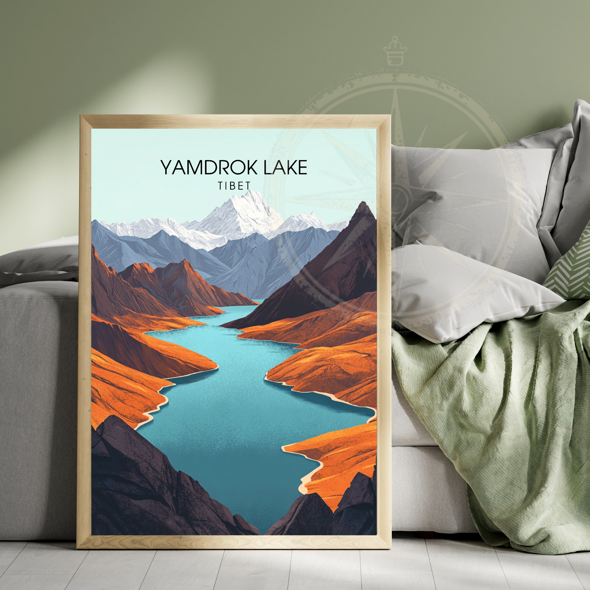 Affiche Lac Yamdrok  | Poster Tibet | Affiche Lac