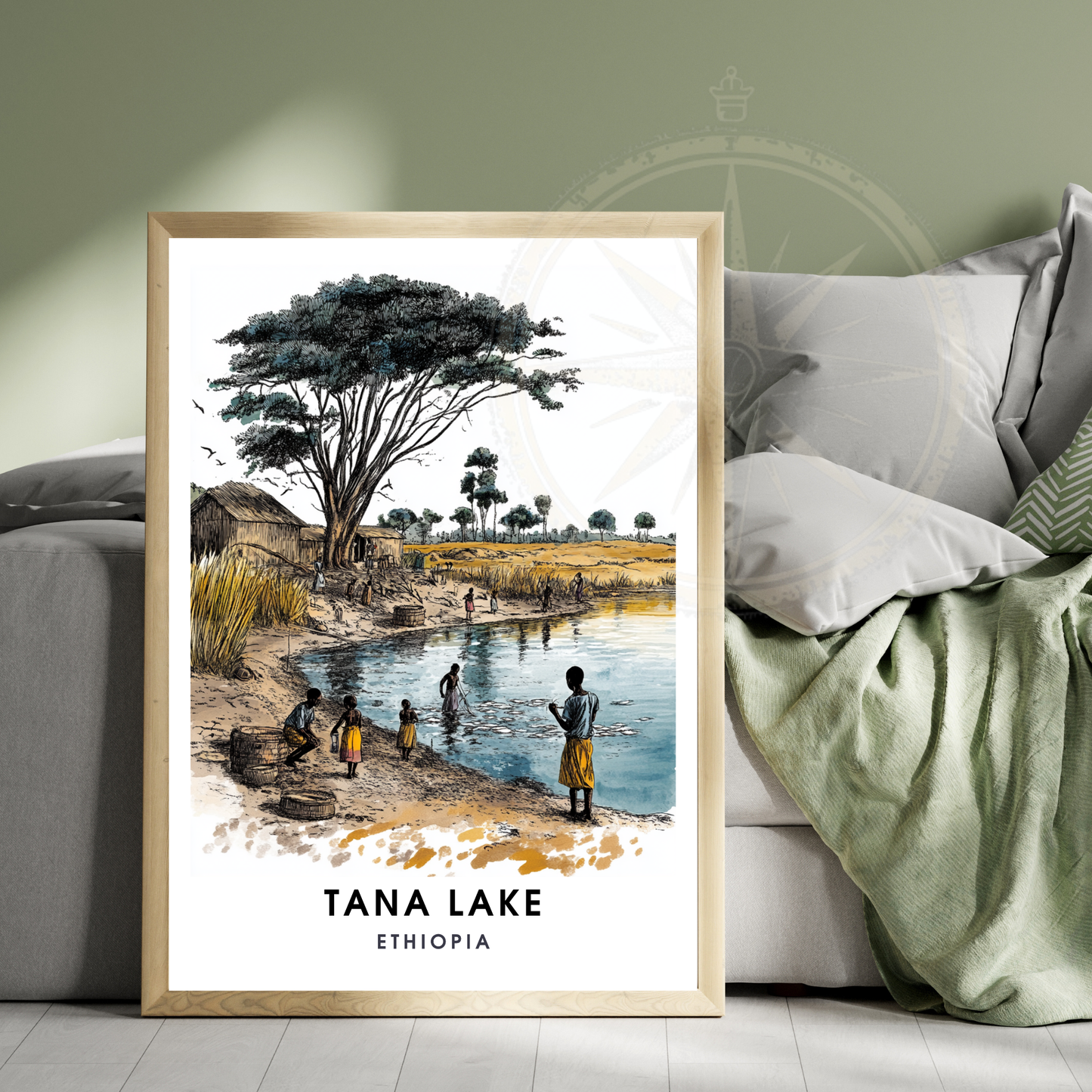 Affiche Lac Tana | Impression Éthiopie | Affiche Lac
