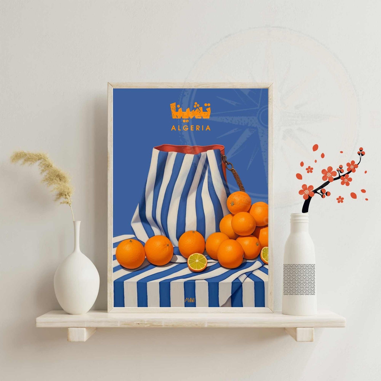 Orange poster of Algeria
