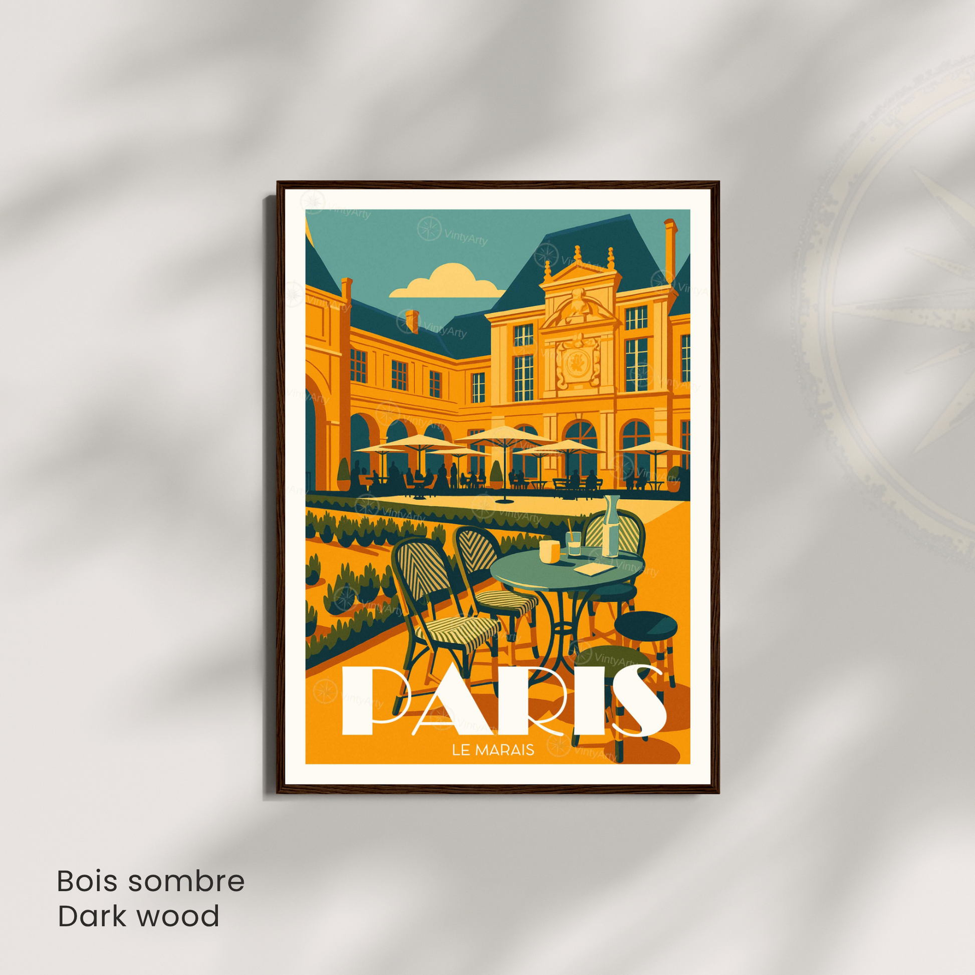Affiche Paris | Poster Le Marais | Affiche France