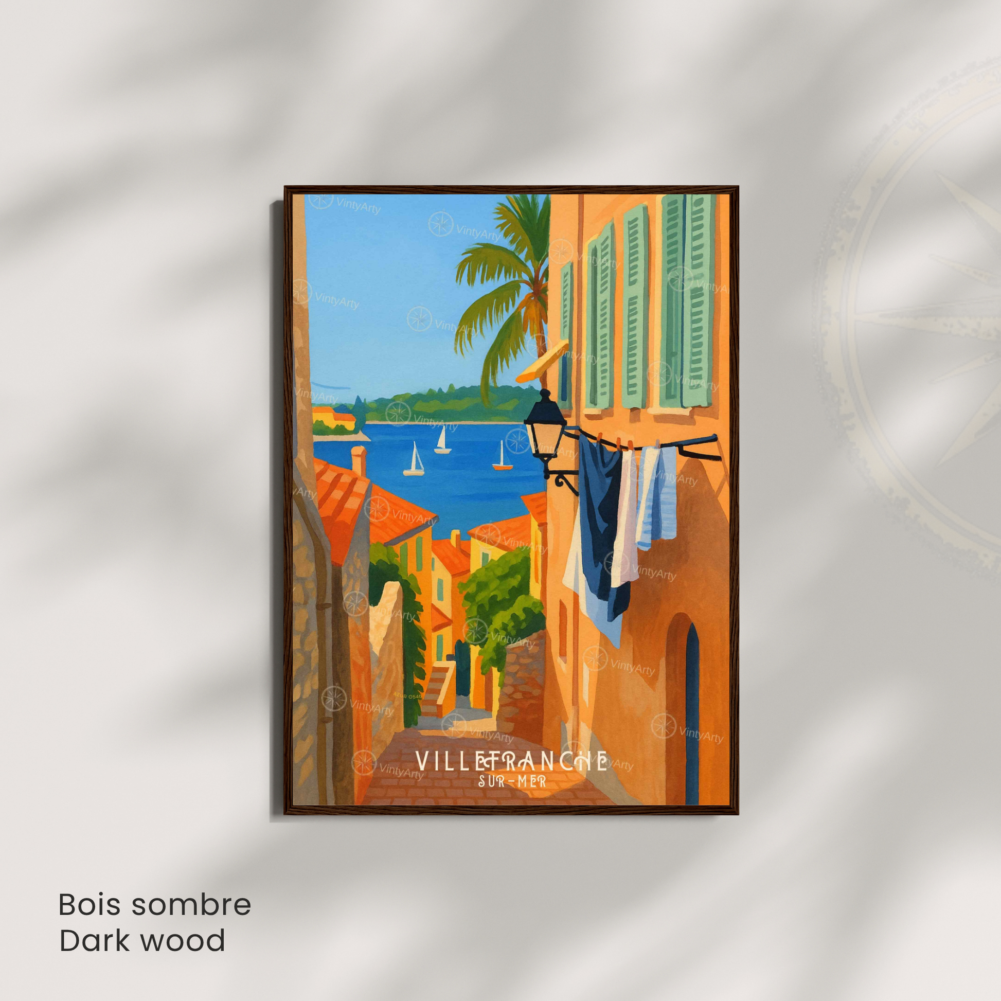 Affiche Villefranche-sur-Mer | Poster Art France | Affiche Côte d'Azur