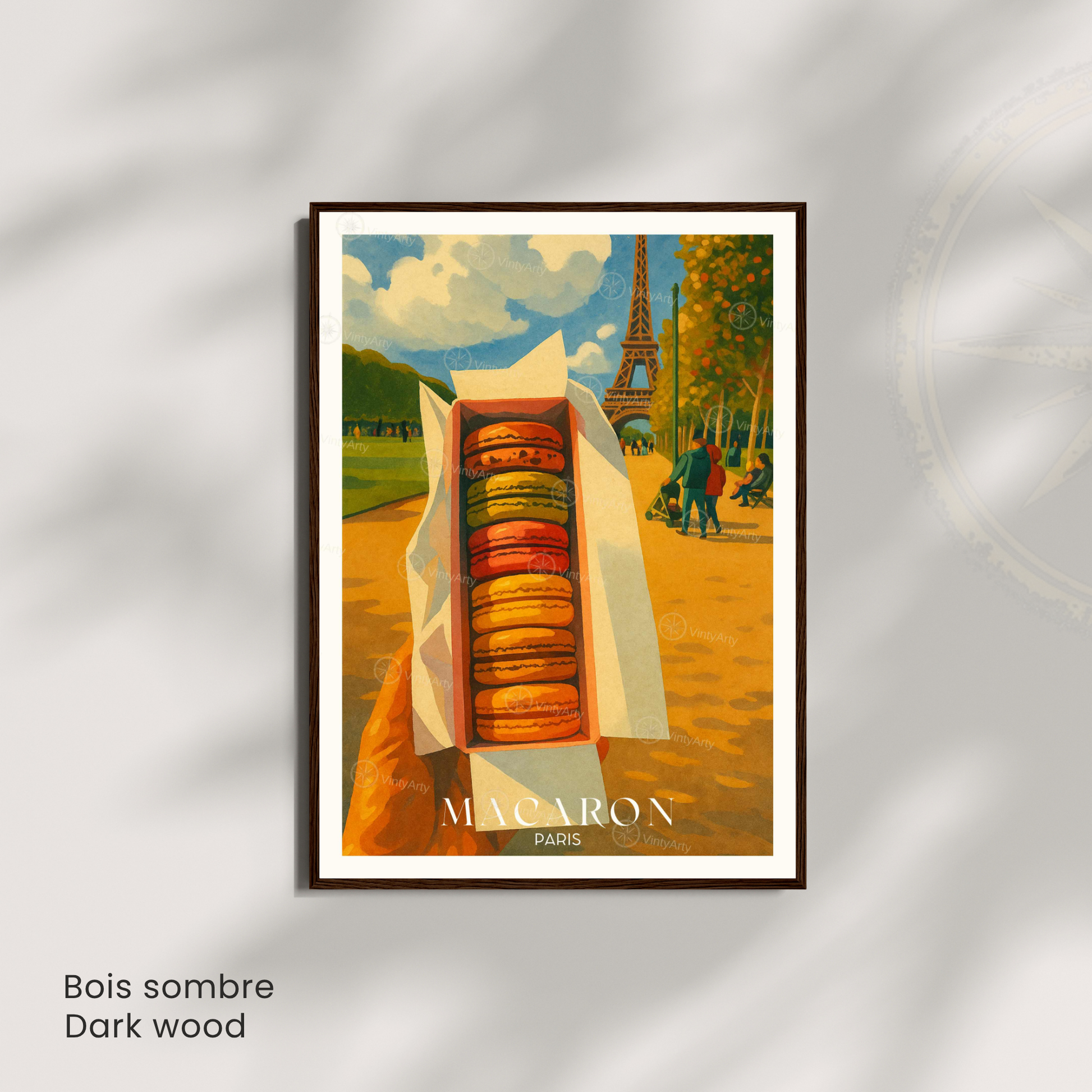 Affiche Paris | Impression de voyage macaron | Affiche France
