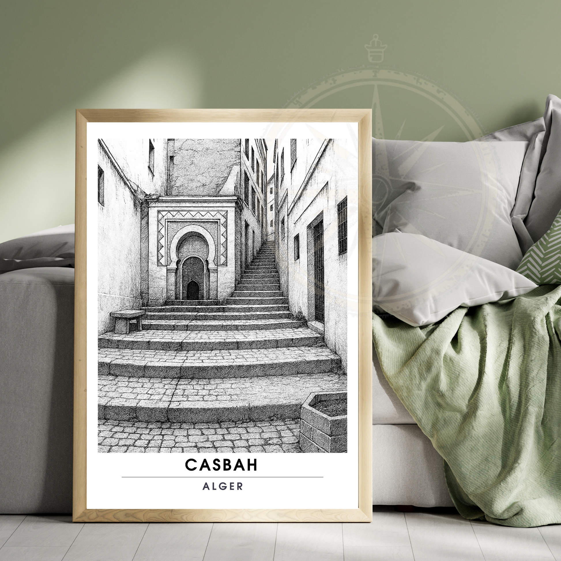 Affiche Casbah | Impression de voyage Alger | Affiche Algérie