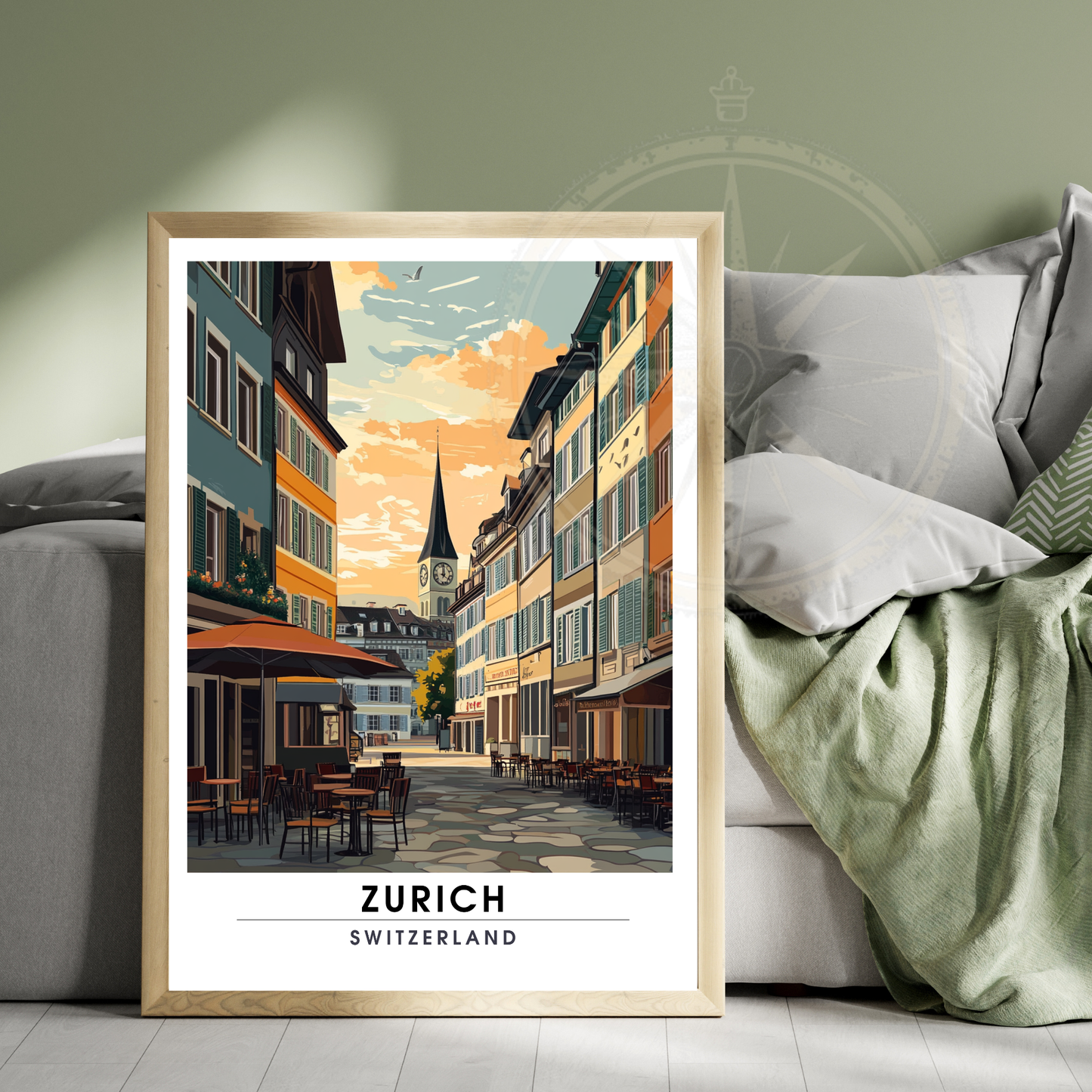Affiche Zurich | Poster Murale Suisse | Affiche Suisse