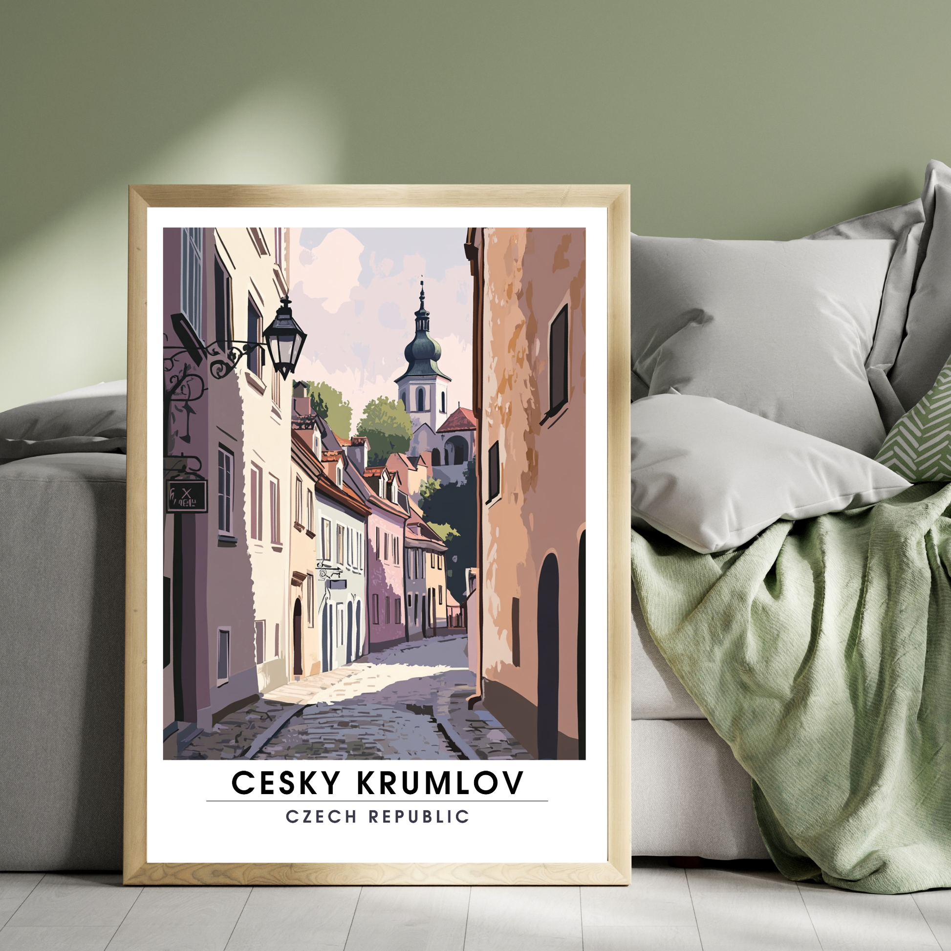 Affiche Český Krumlov | Poster de voyage République tchèque | Affiche République tchèque