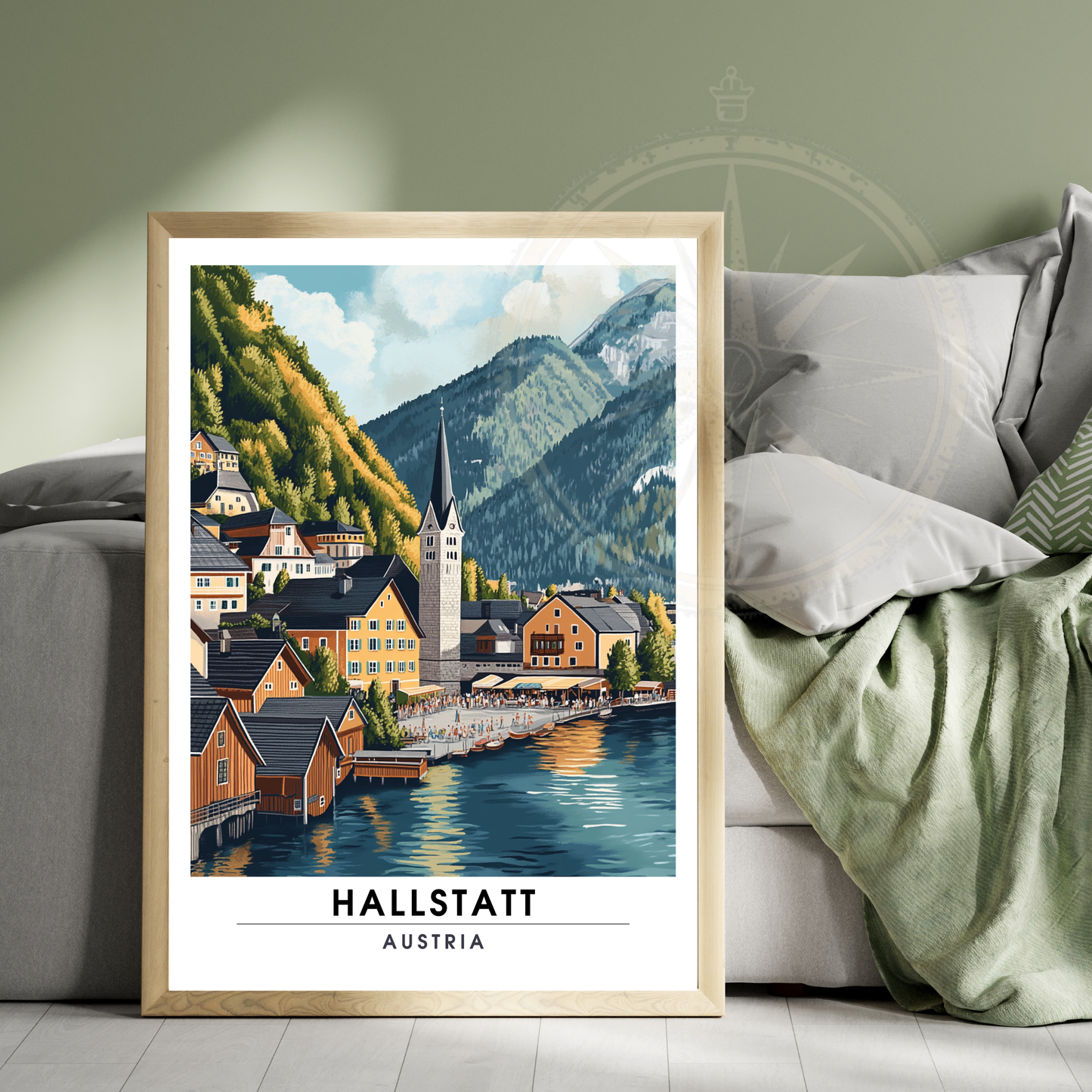 Affiche Hallstatt | Poster décoratif Autriche | Affiche Autriche