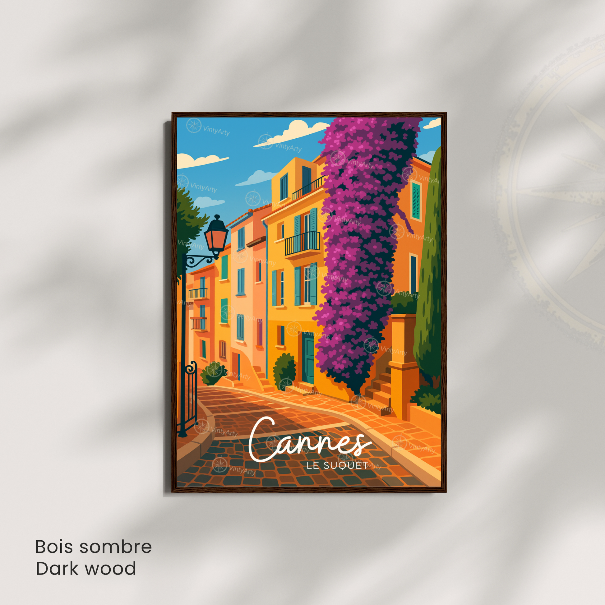 Affiche Cannes | Poster mural Le Suquet | Affiche France