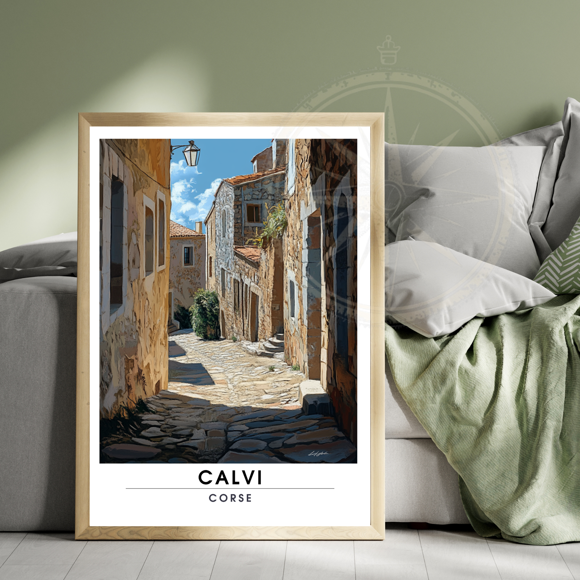 Affiche Calvi | Impression de voyage Corse | Affiche Corse