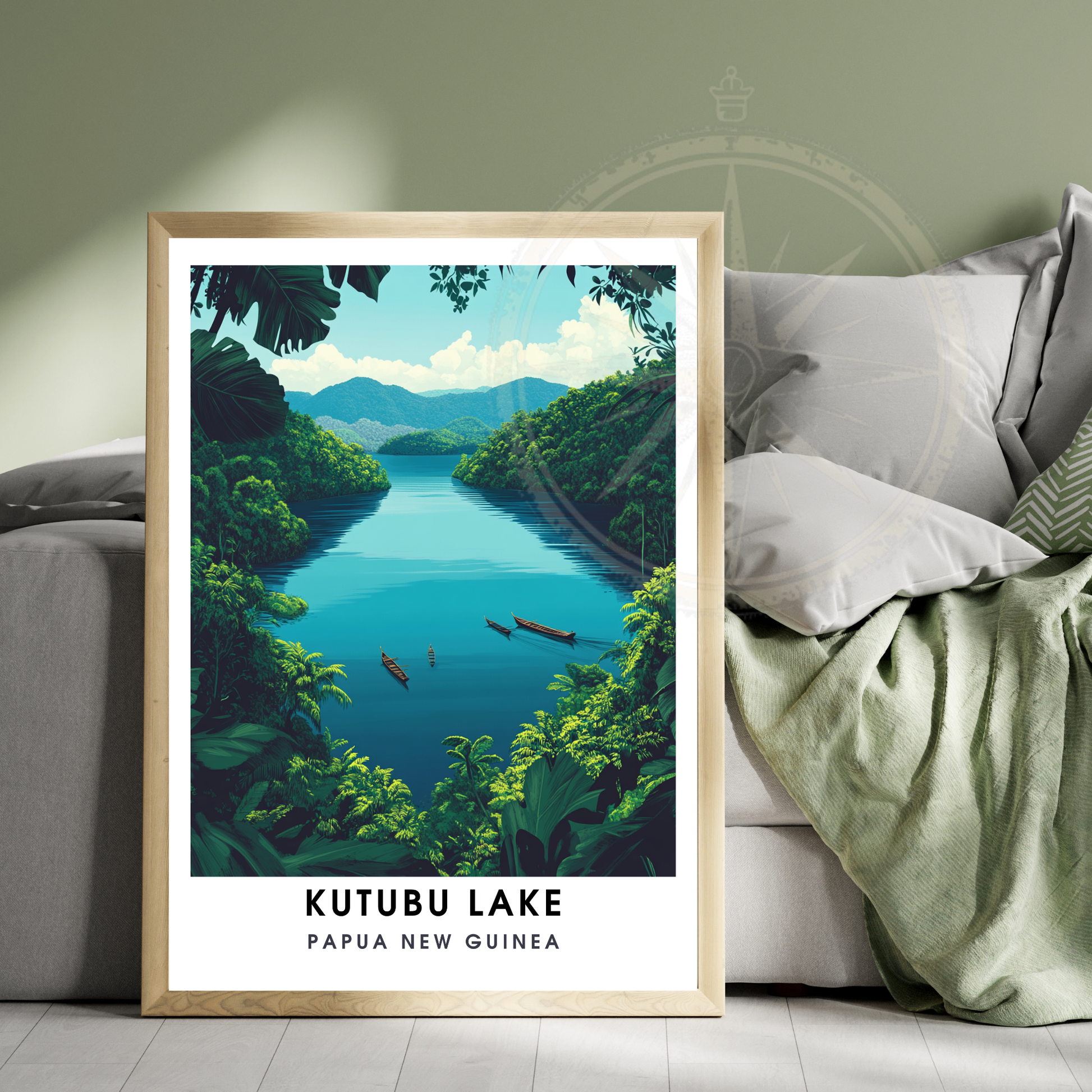 Affiche Lac Katubu | Poster Papouasie-Nouvelle-Guinée | Affiche Lac