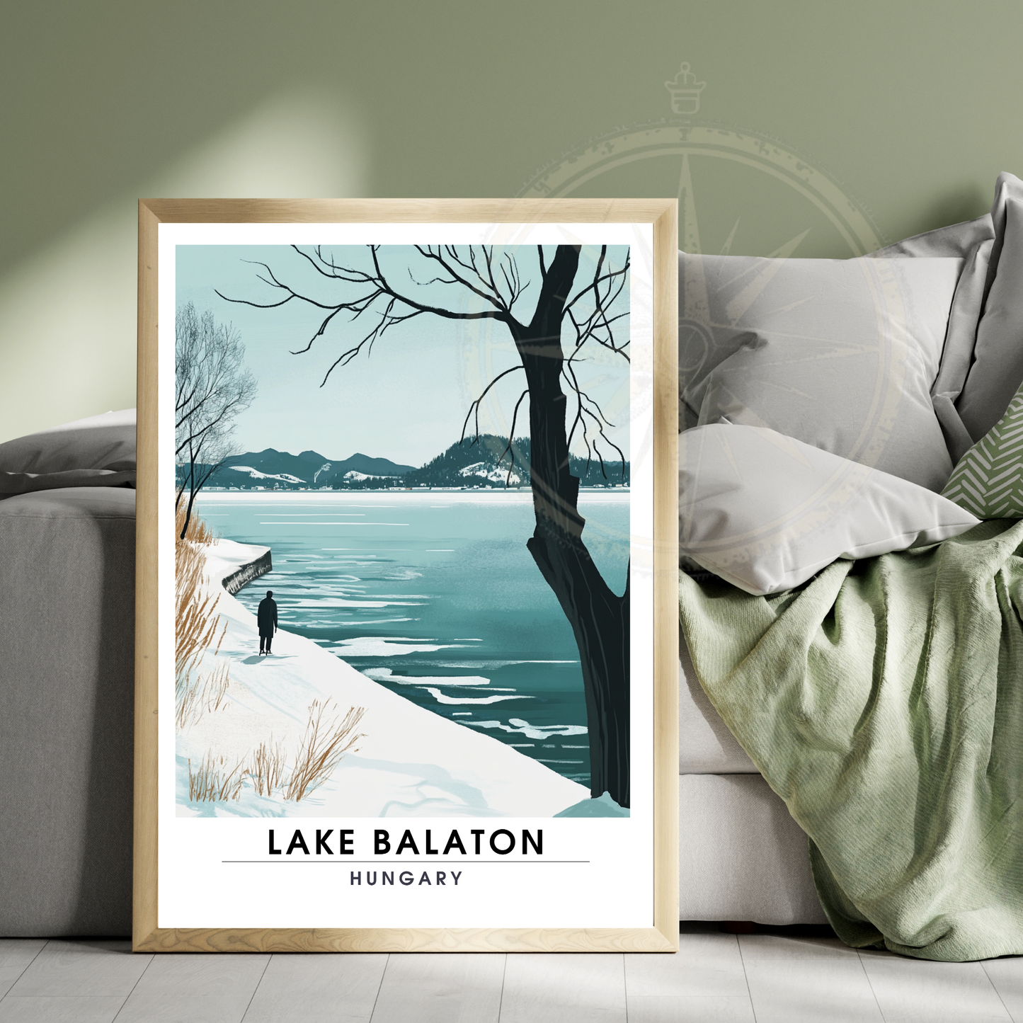 Affiche lac Balaton | Impression Hongrie | Affiche Lac
