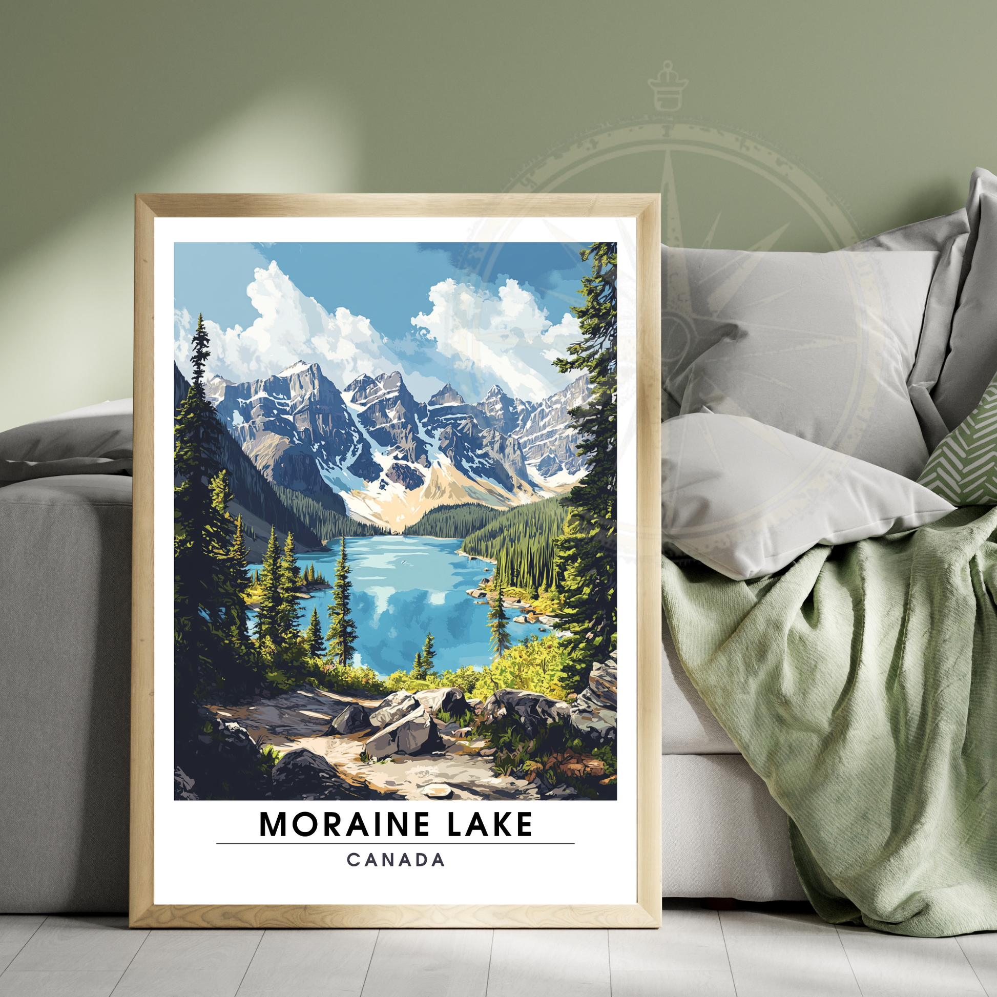 Affiche Lac Moraine | Impression de voyage Canada | Affiche Lac