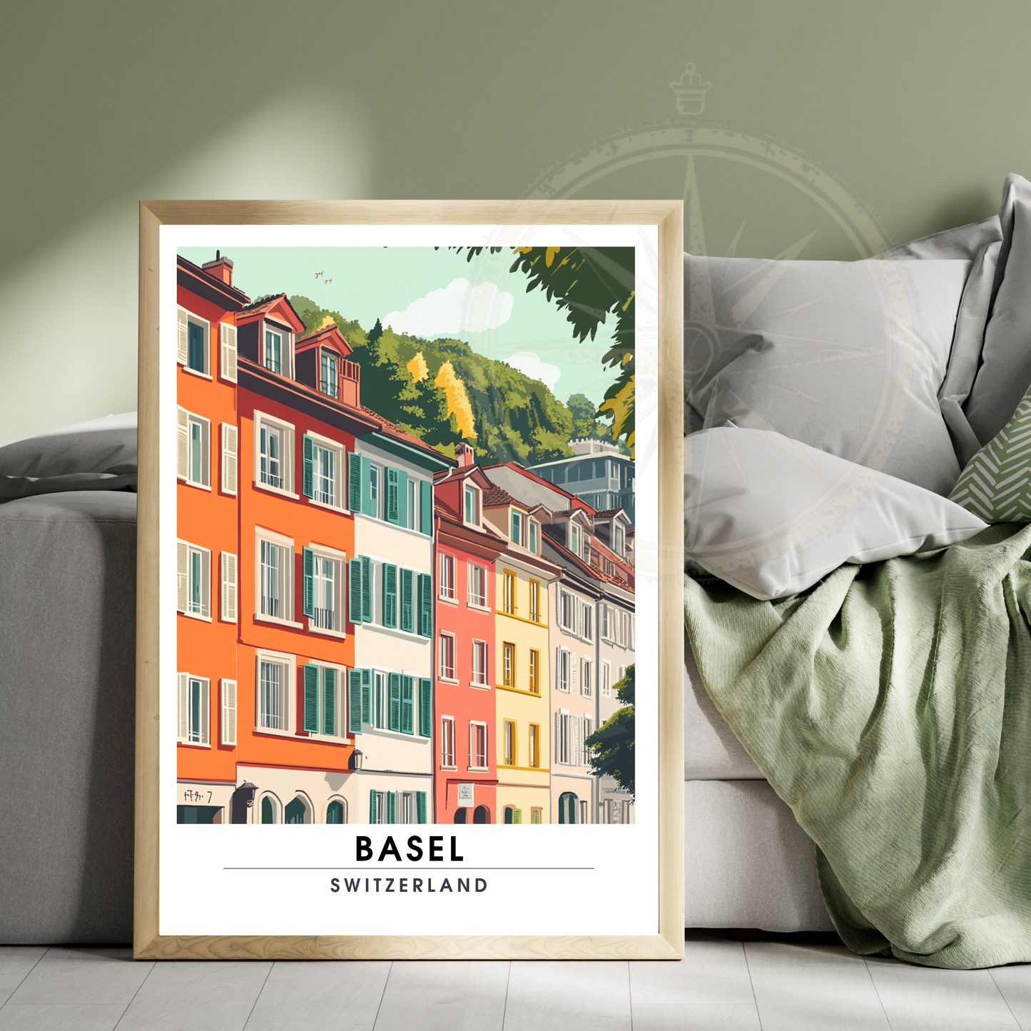Affiche Bâle | Poster de voyage Suisse | Affiche Suisse