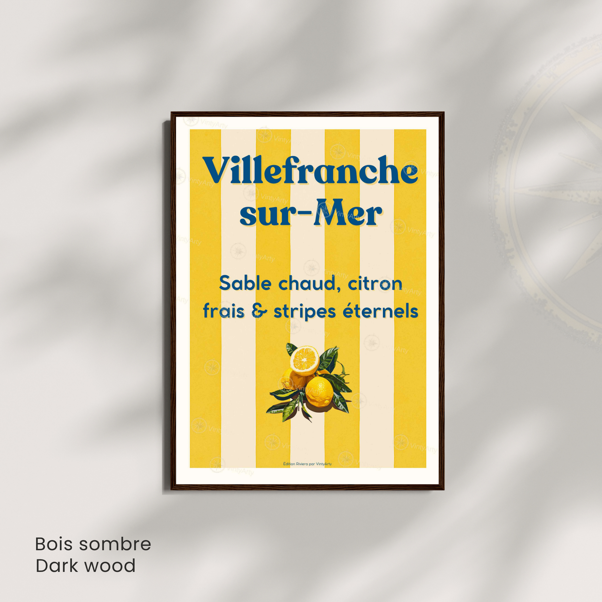 Affiche Villefranche-sur-Mer | Décoration murale France | Affiche Côte d'Azur