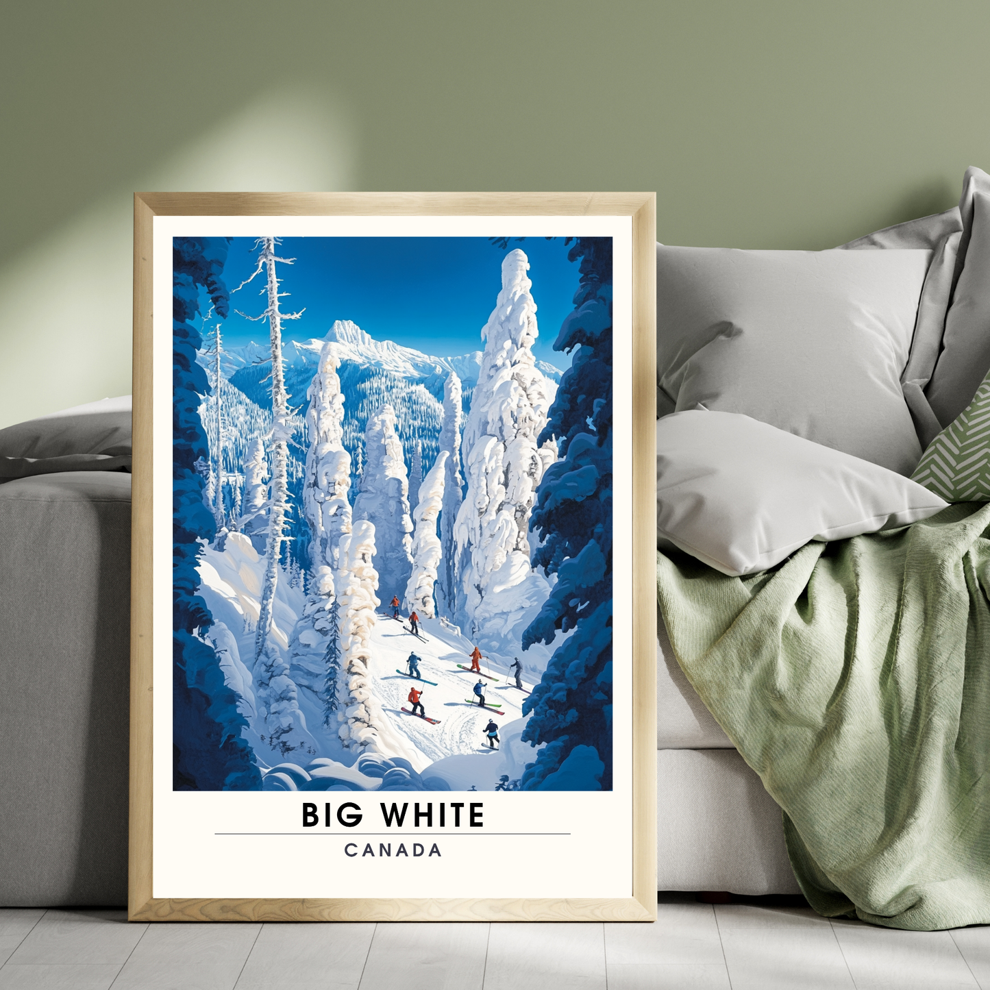 Affiche Big white, Canada | impression de voyage Big white | Affiche Ski