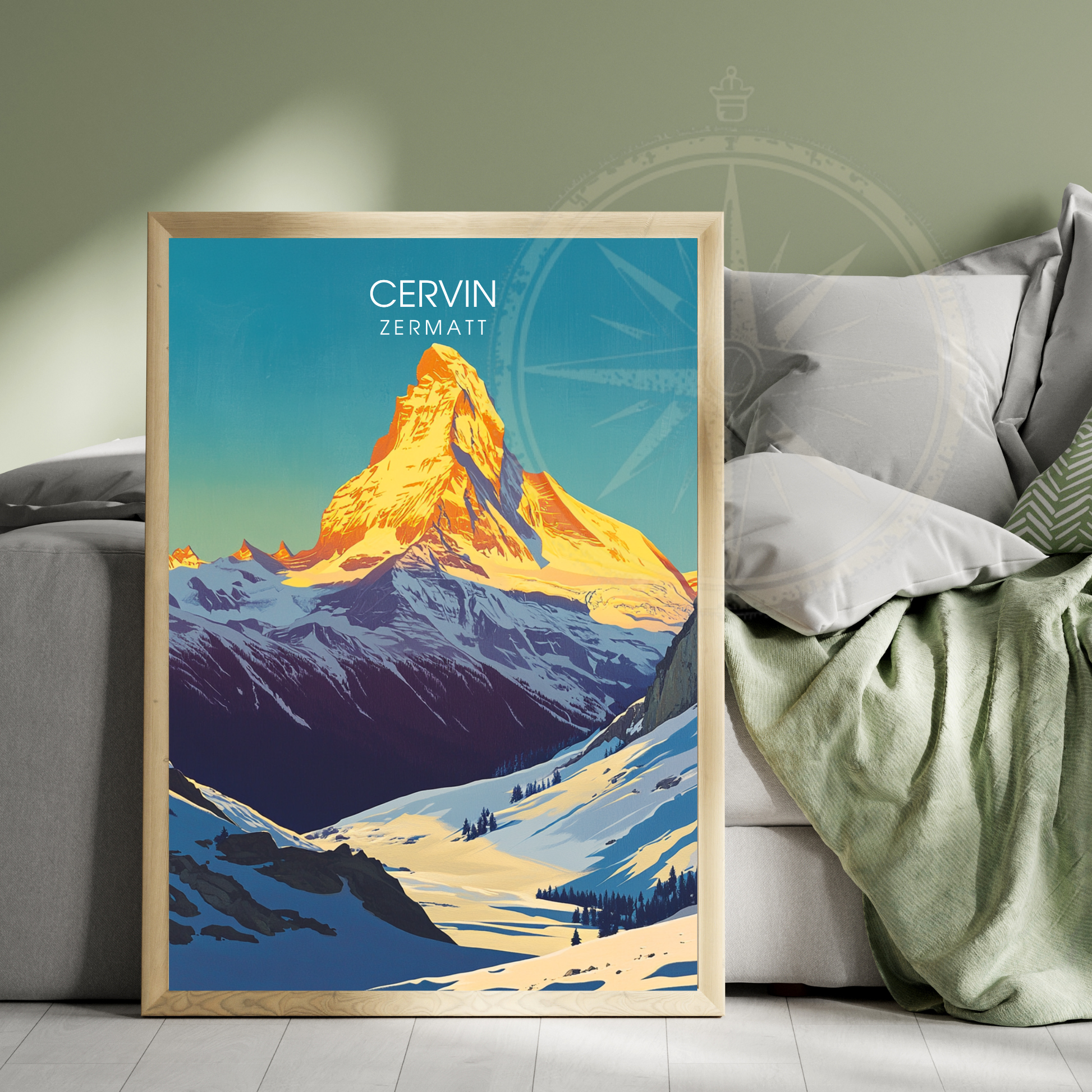 Affiche Cervin | Poster de voyage Suisse | Affiche Suisse