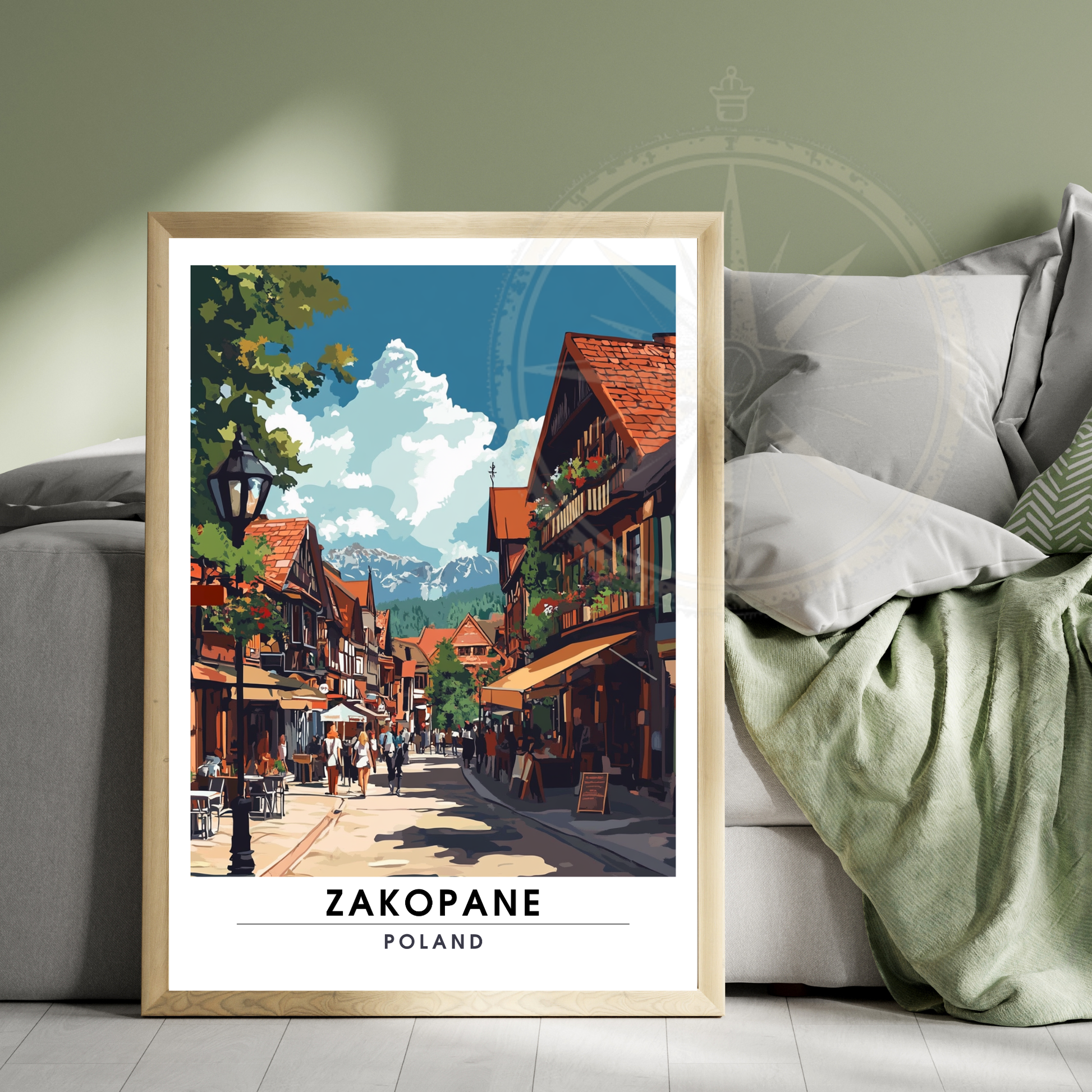 Affiche Zakopane | Poster de voyage Pologne | Affiche Pologne