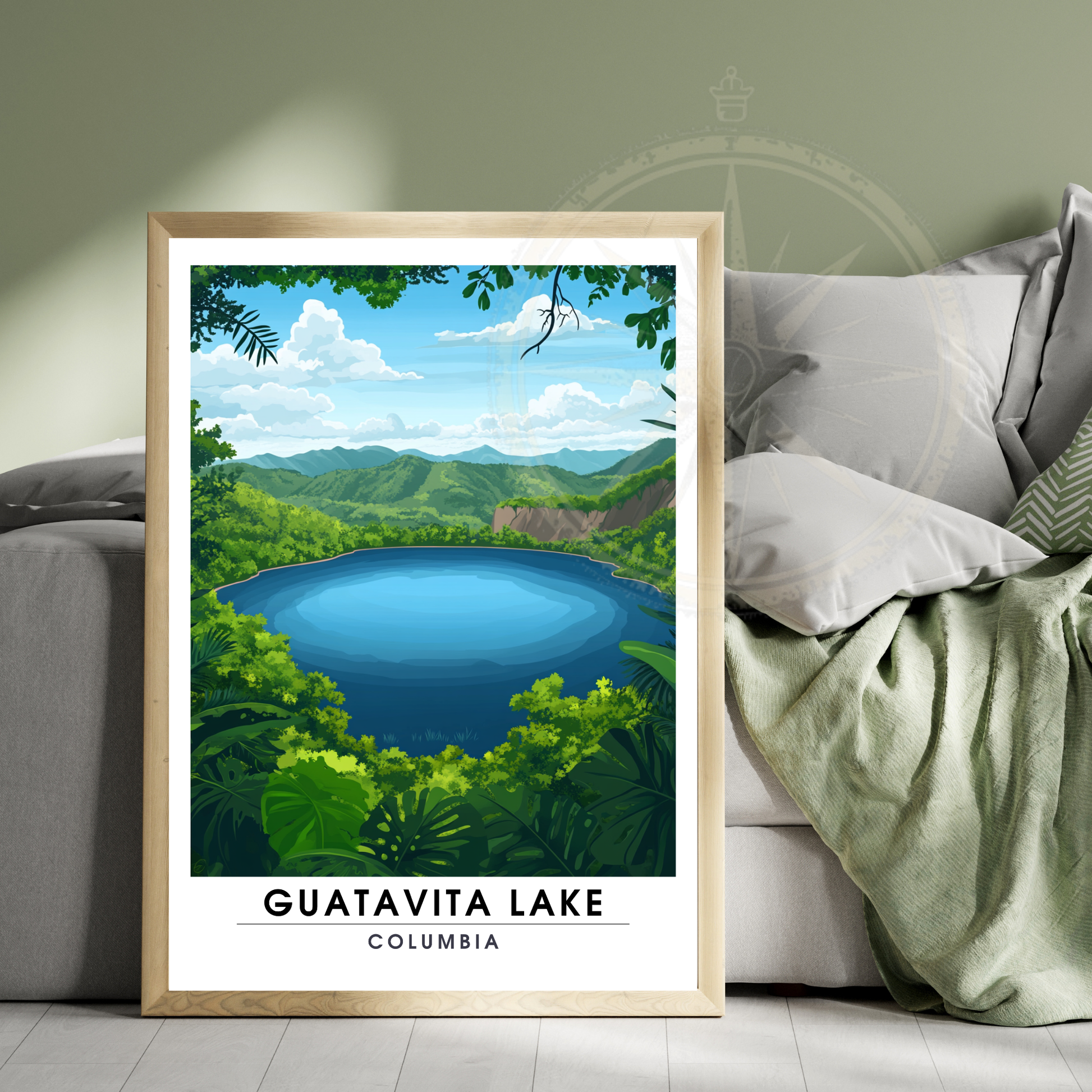 Affiche Lac Guatavita | Poster Columbia | Affiche Lac