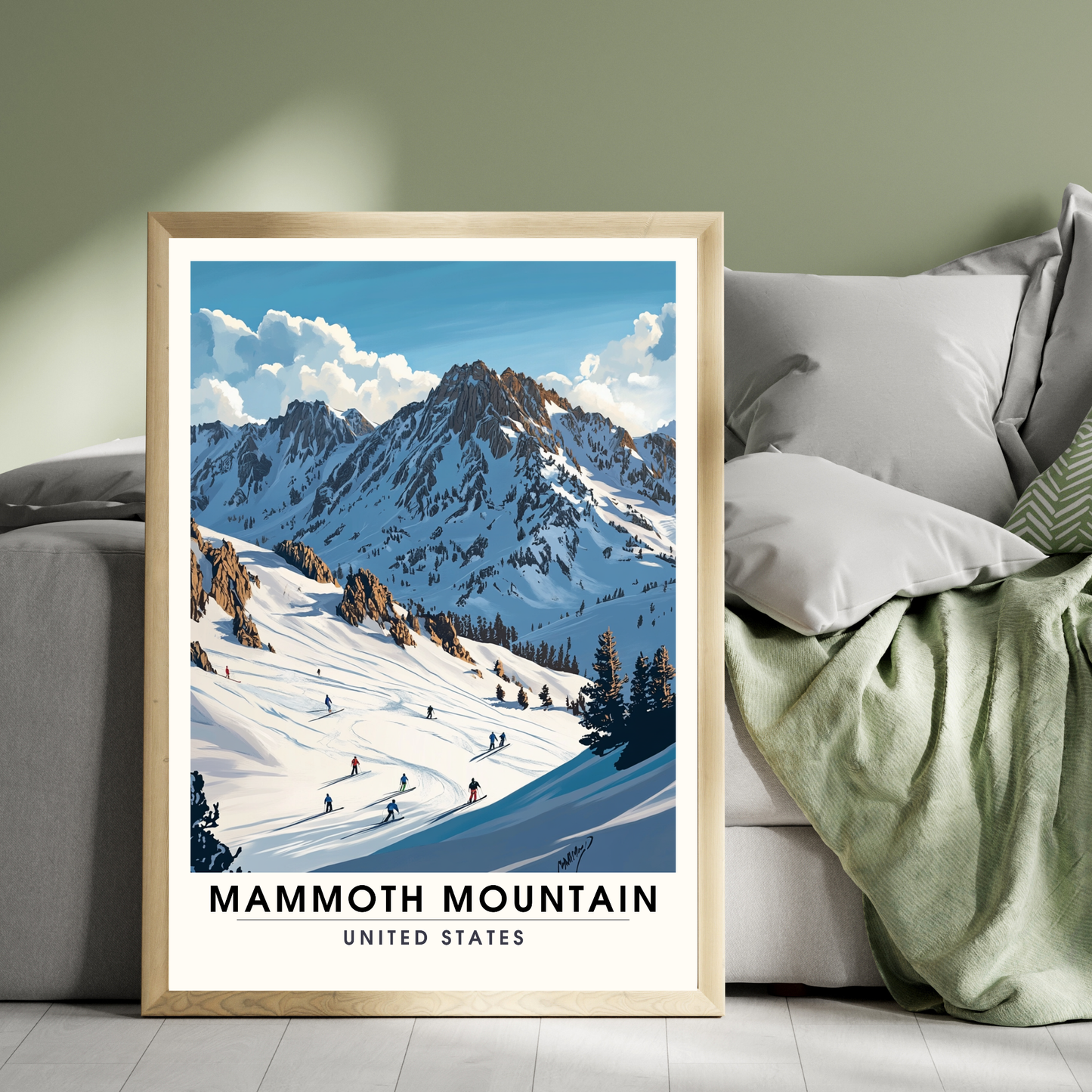 Affiche Mammoth Mountain, USA | Impression Mammoth Mountain | Affiche Ski | Sierra Nevada