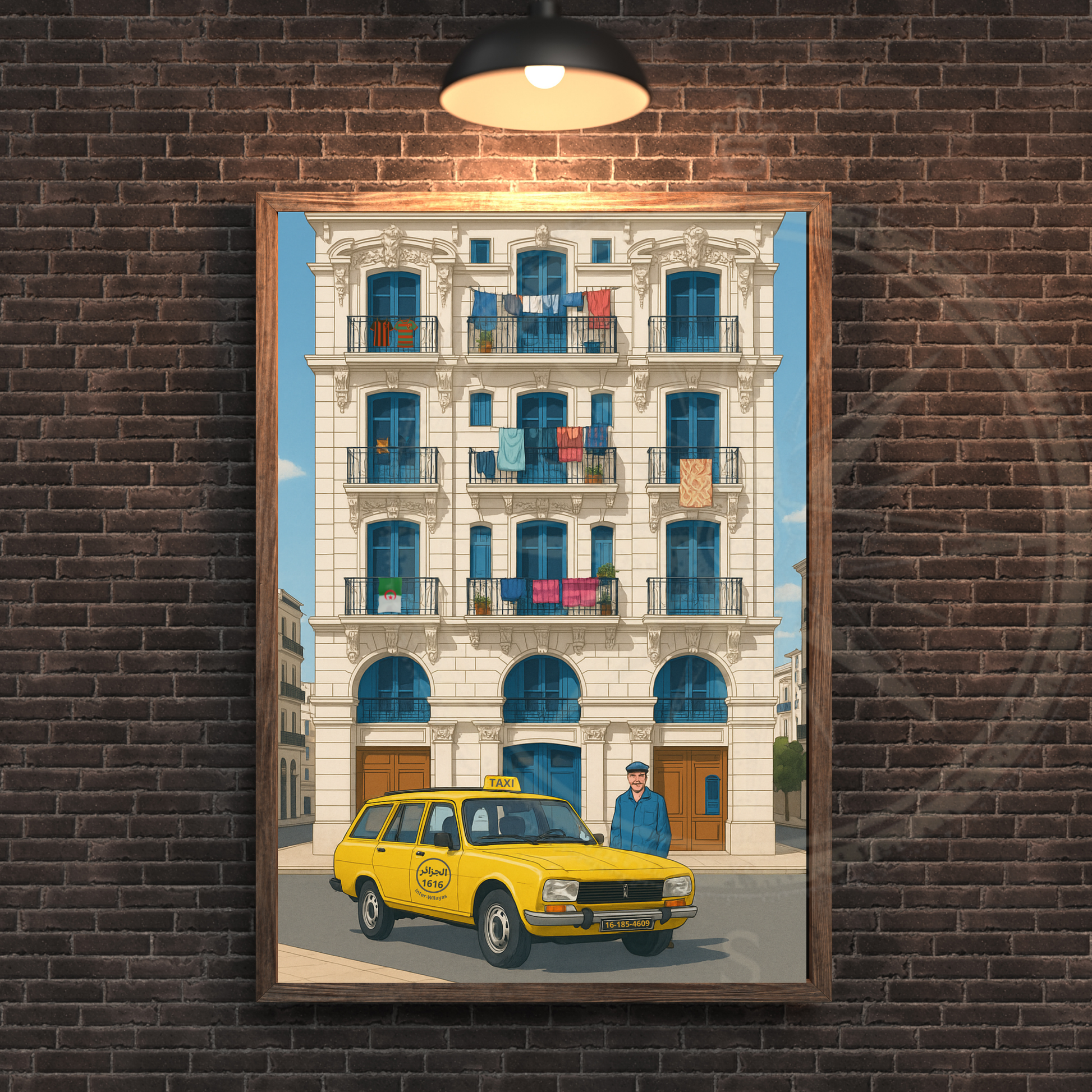 Affiche Algérie | impression Alger | Culture algérienne | Taxi algérien