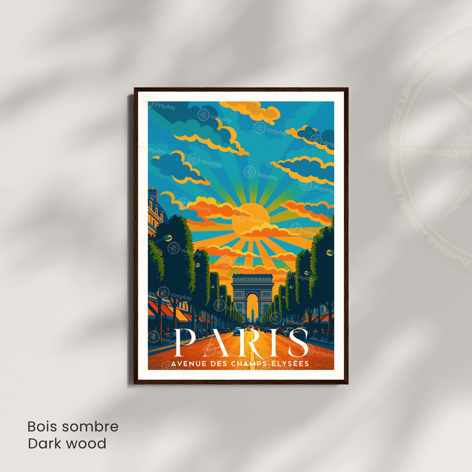Affiche Paris | Poster Avenue des Champs-Elysées   | Affiche France