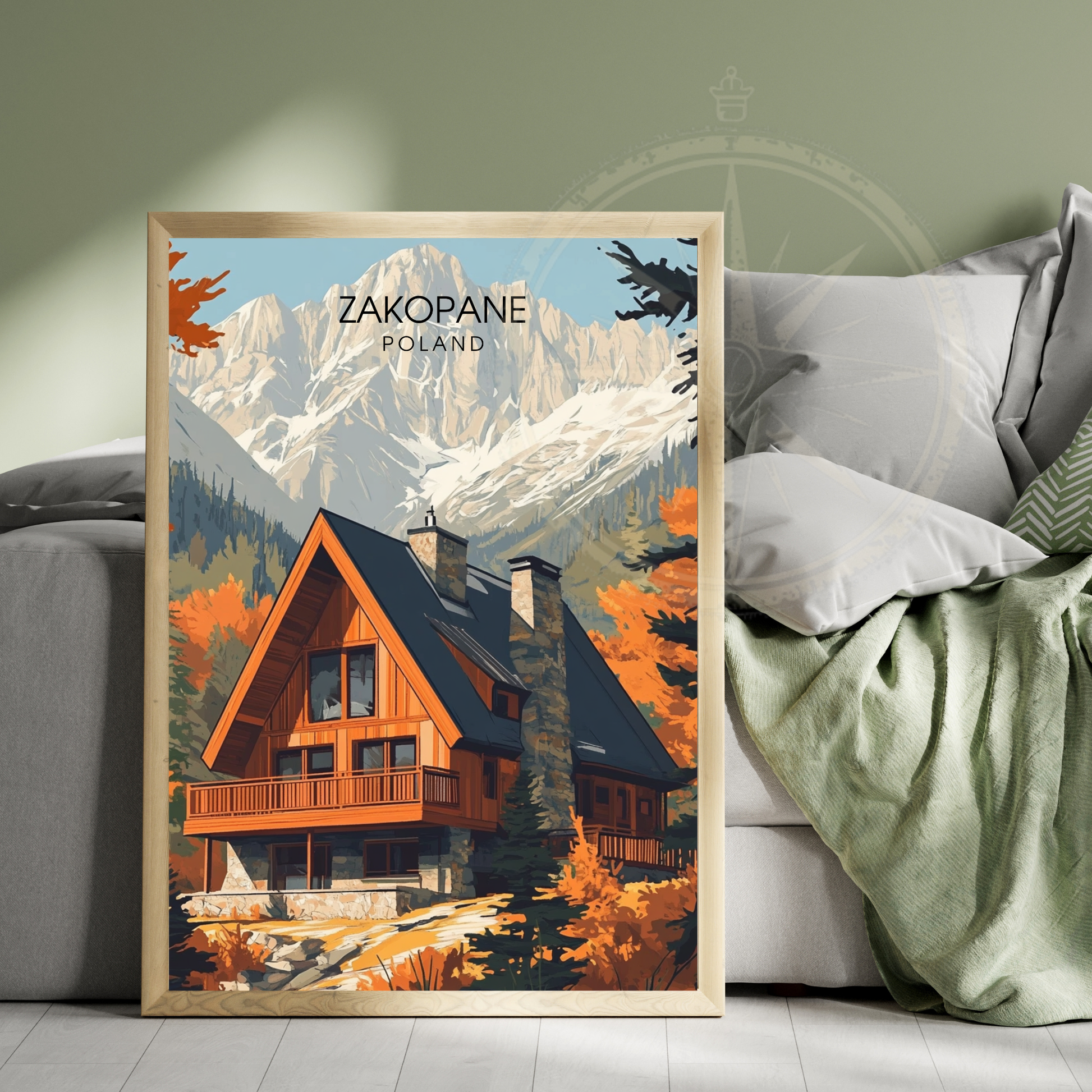Affiche Zakopane | Poster décoratif Pologne | Affiche Pologne