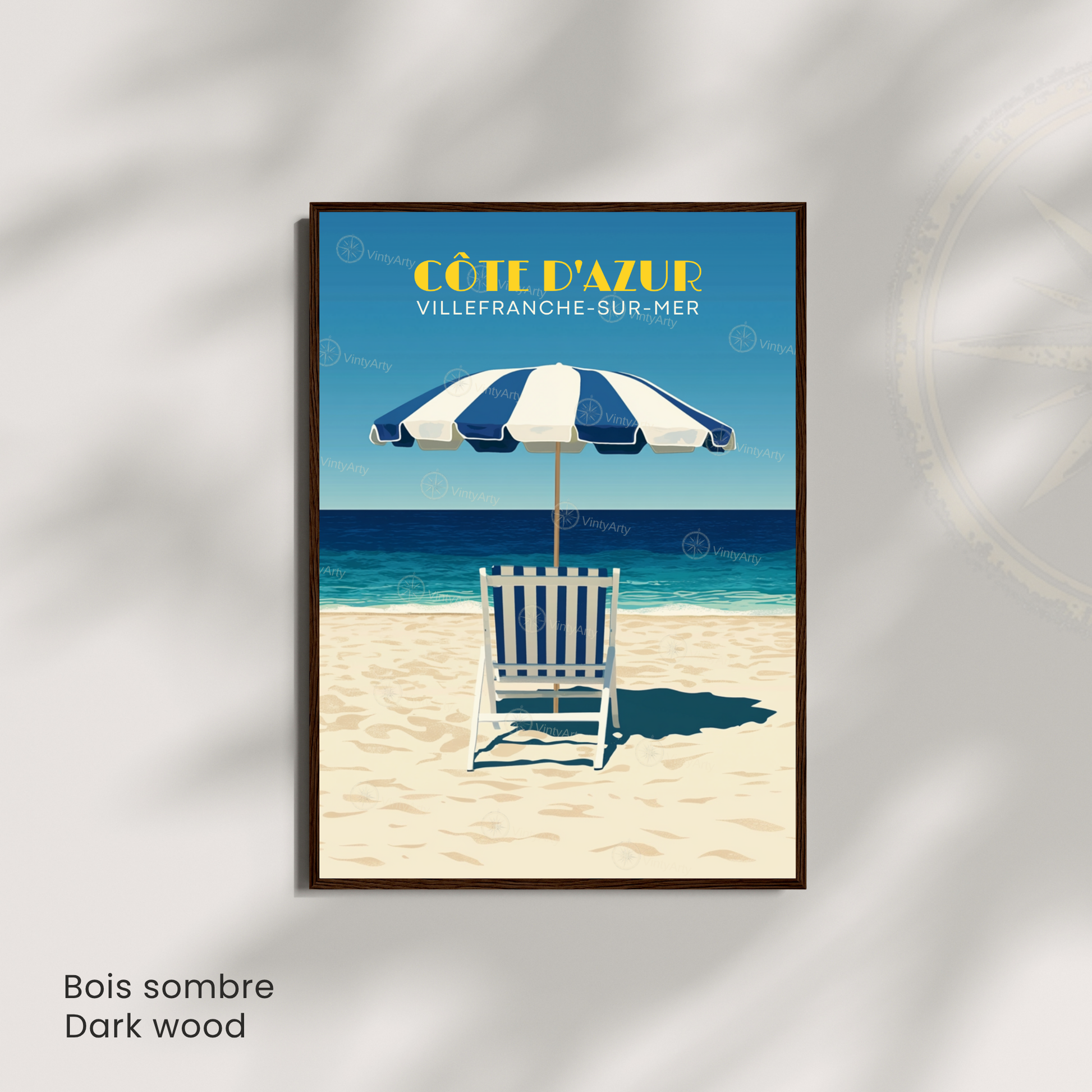 Affiche Villefranche-sur-Mer | Impression Murale France | Affiche Côte d'Azur