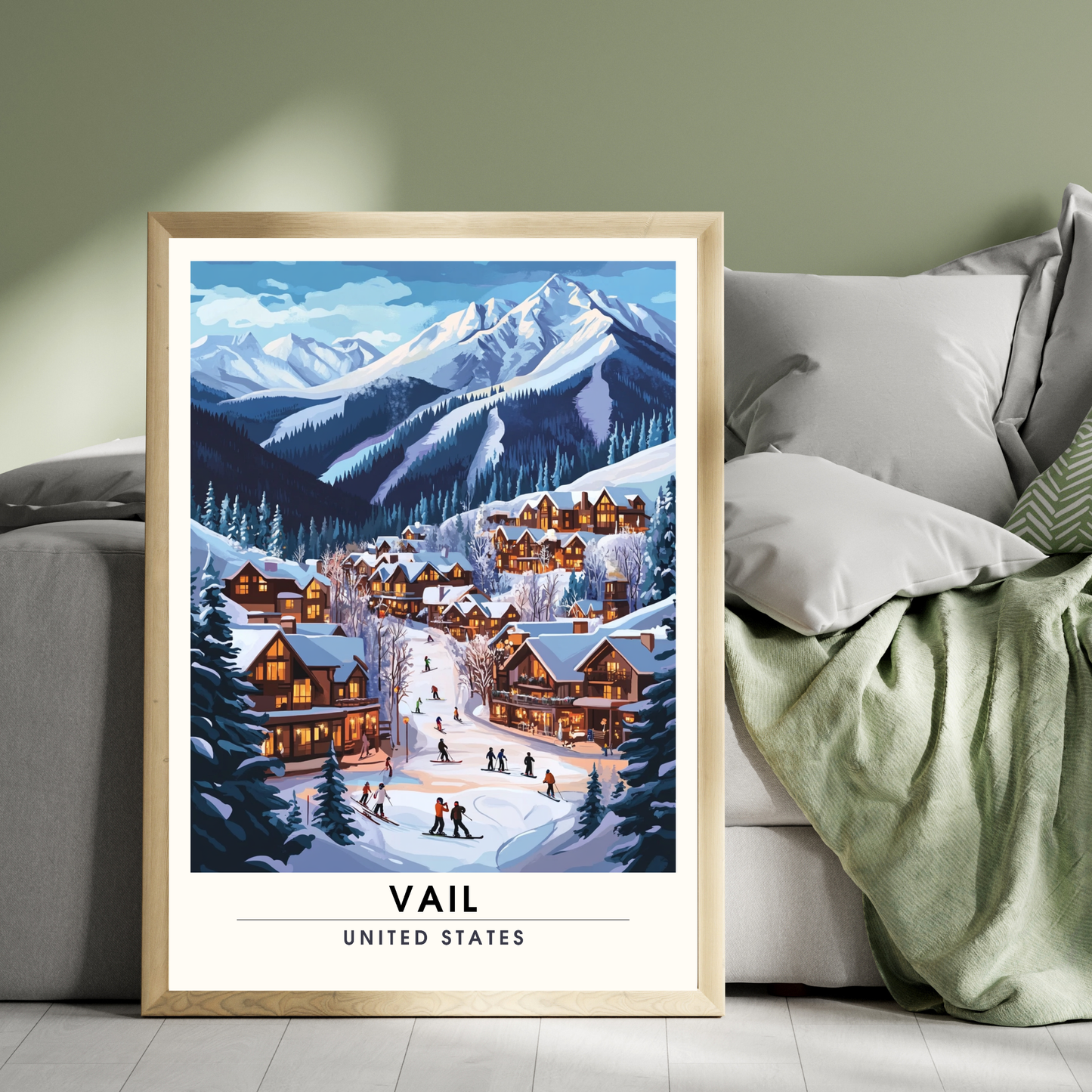 Affiche Vail, USA | Poster Vail | Affiche Ski | Colorado