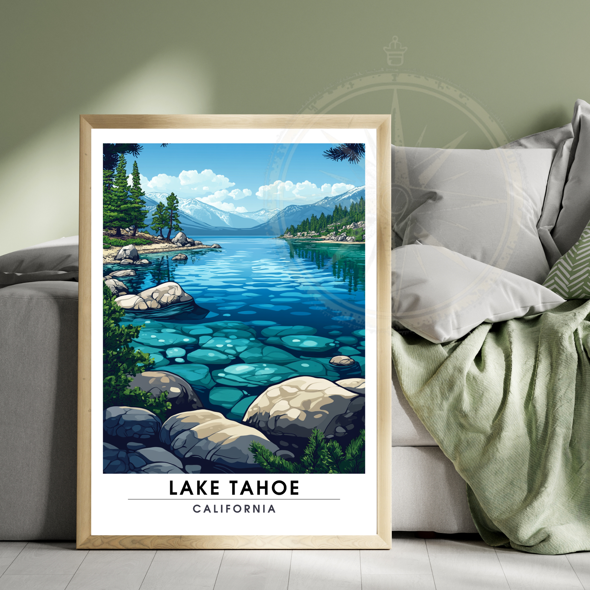 Affiche Lac Tahoe Californie | Impression États-Unis | Affiche Lac