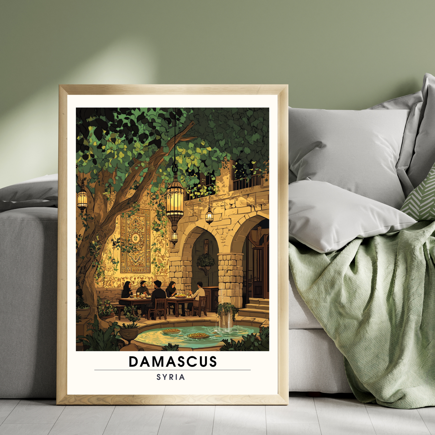 Damaskus Reiseposter | Damaskus Druck | Syrien Reiseposter