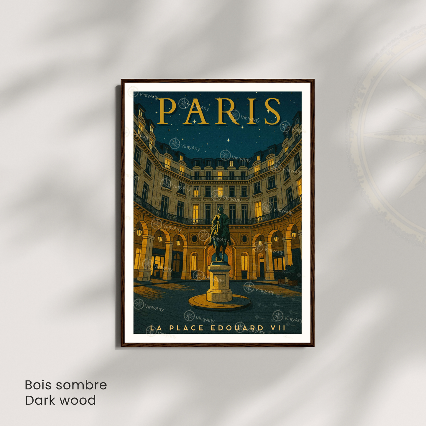 Affiche Paris | Poster Place Édouard-VII | Affiche France