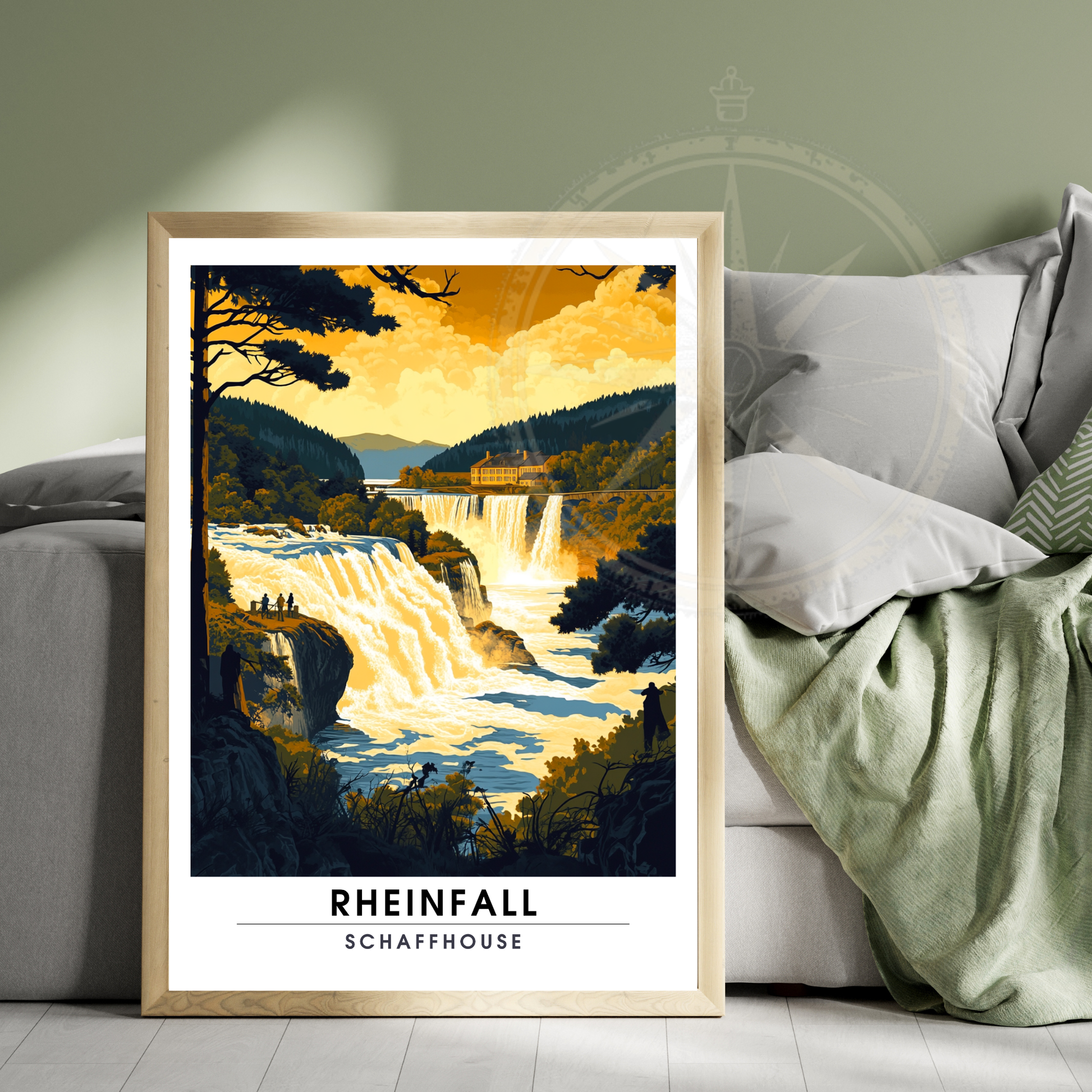 Affiche Chutes du Rhin | Poster Murale Suisse | Affiche Suisse