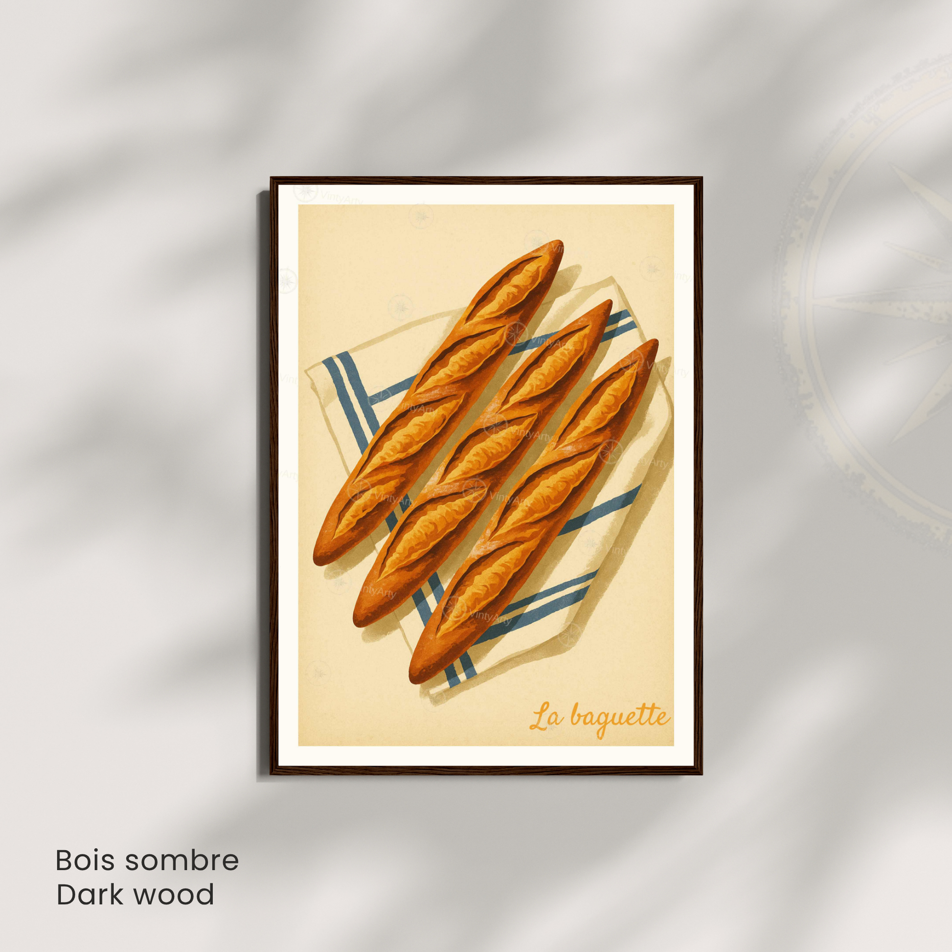 Affiche Paris | Poster décoratif baguette française | Affiche France