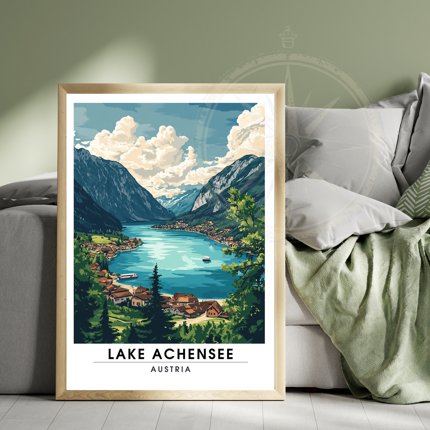 Affiche Lac Achensee | Poster Autriche | Affiche Lac