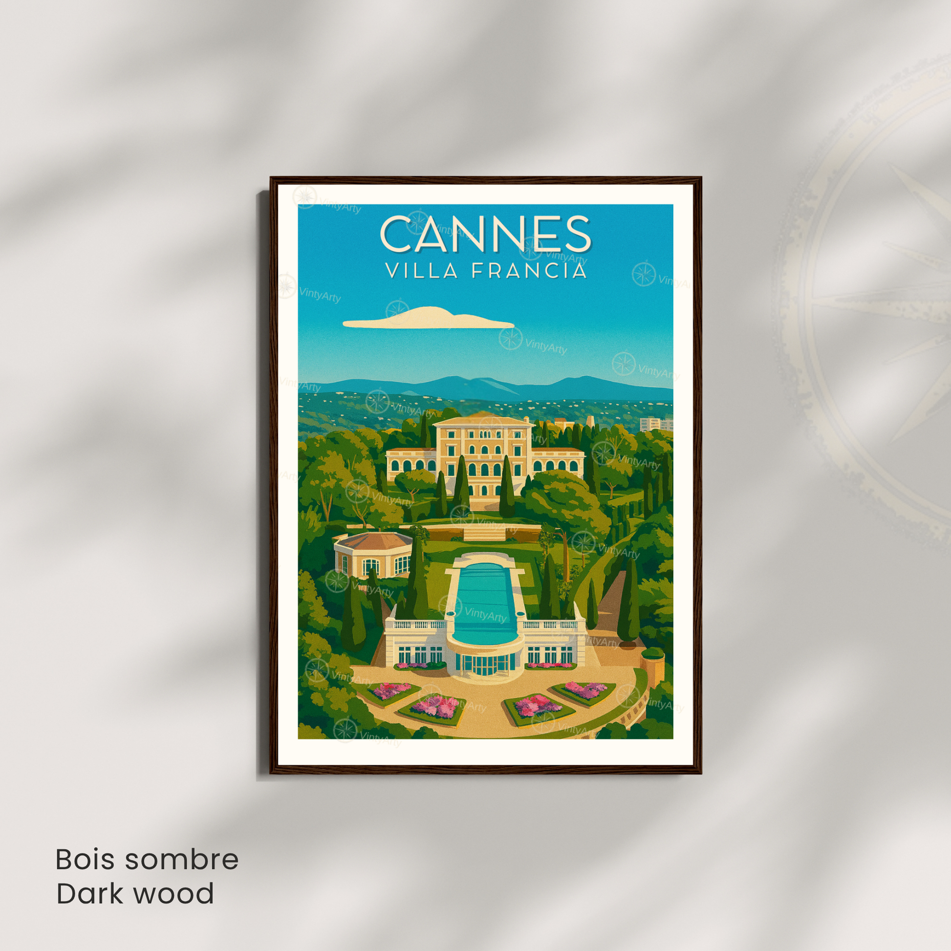 Affiche Cannes | Poster Villa Francia | Affiche France