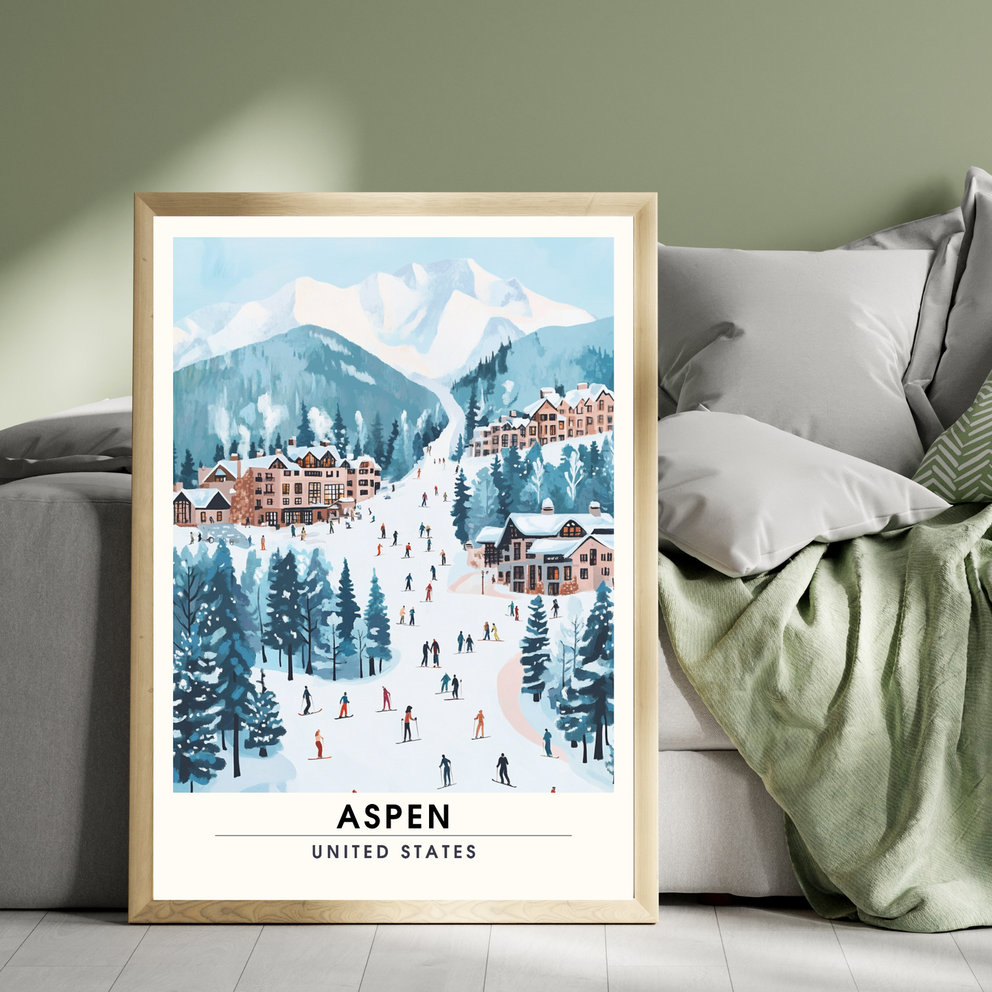 Affiche Aspen, USA | Poster Aspen | Affiche Ski | Colorado