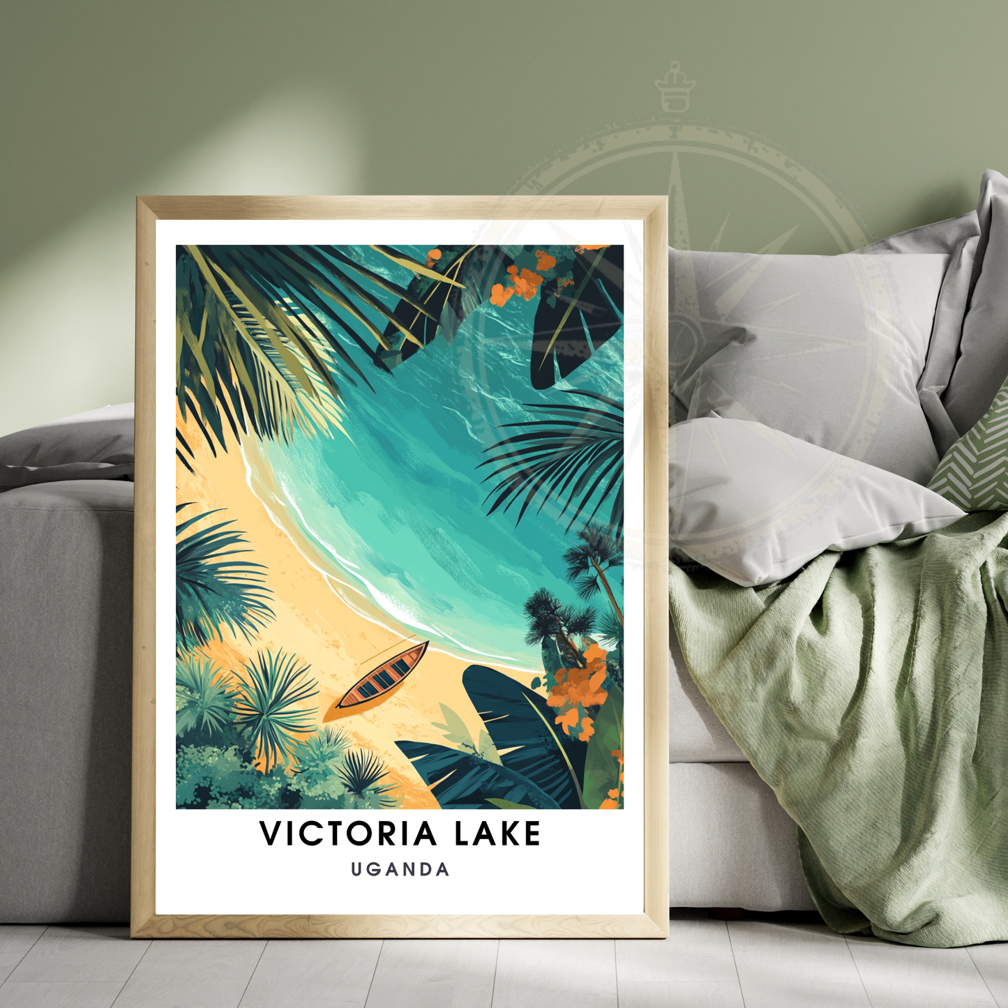 Affiche Lac Victoria | Poster Ouganda | Affiche Lac
