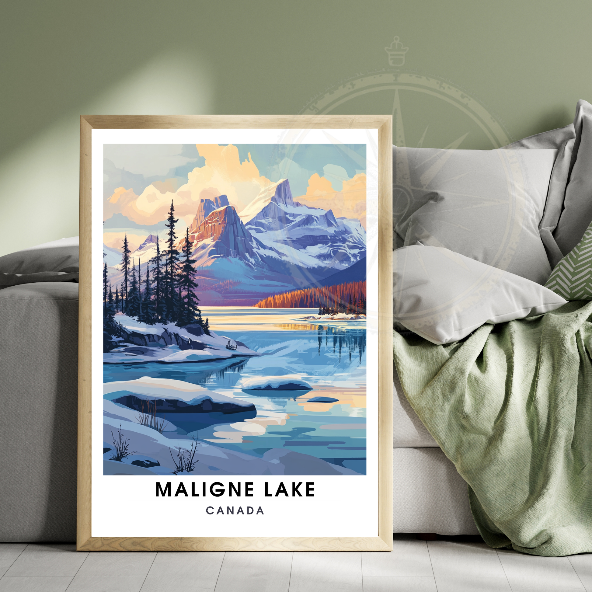 Affiche Lac Maligne | Poster murale Canada | Affiche Lac