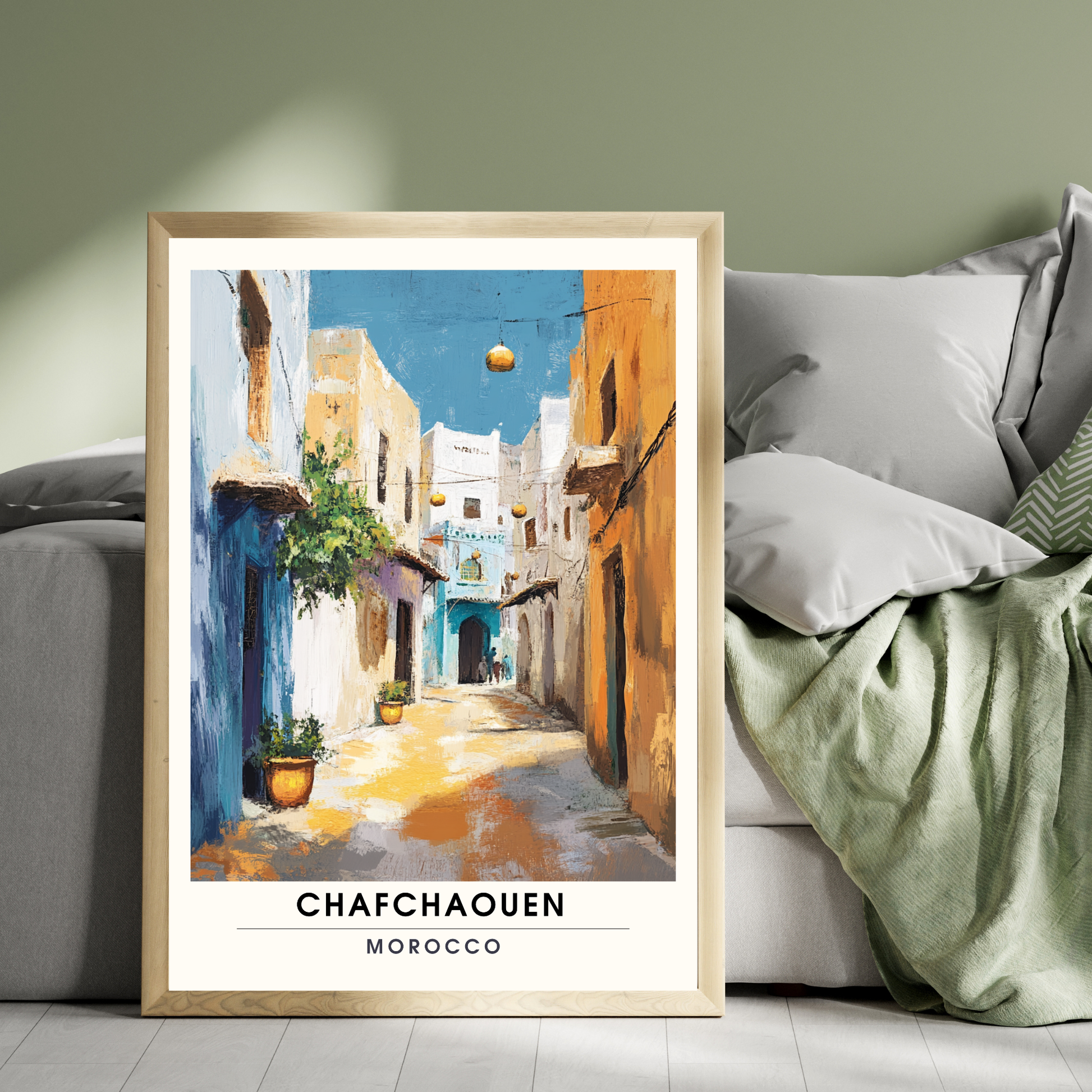 Affiche Chefchaouen | Poster décoratif Maroc | Affiche Maroc