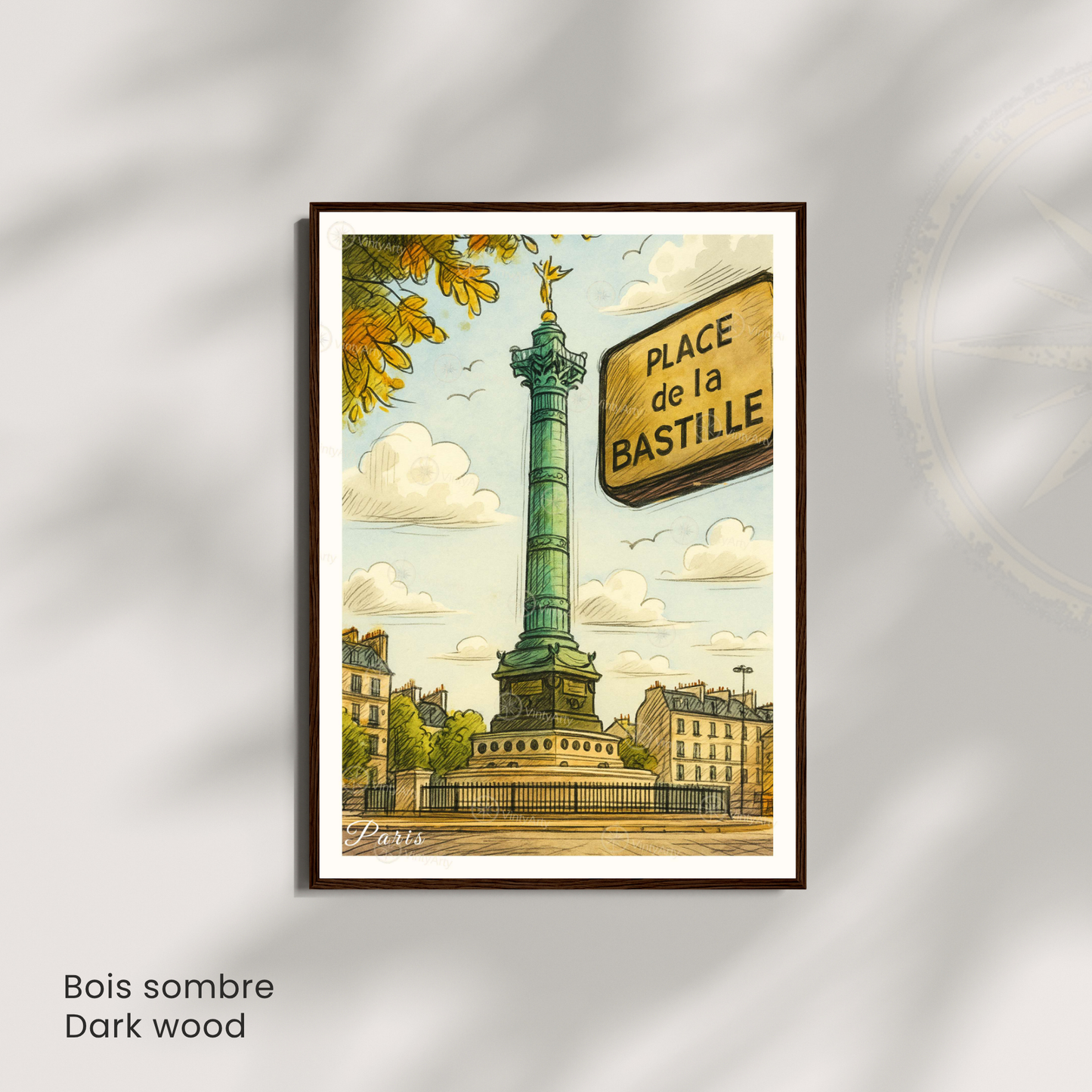 Affiche Paris | Impression Place de la Bastille | Affiche France