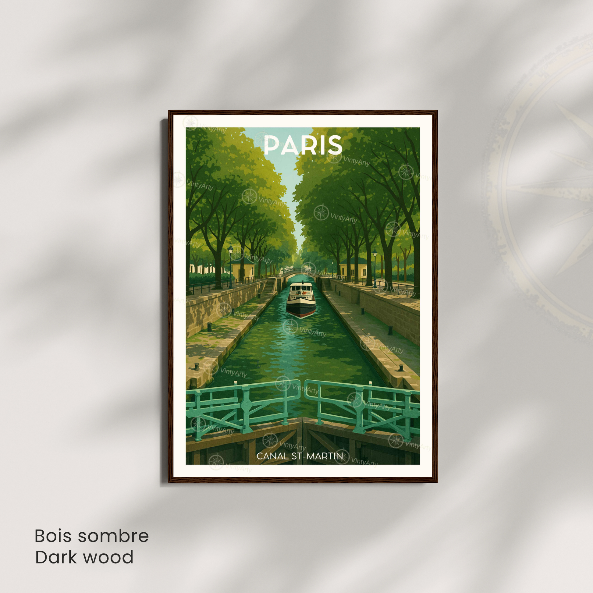 Affiche Paris | Poster Canal Saint Martin | Affiche France