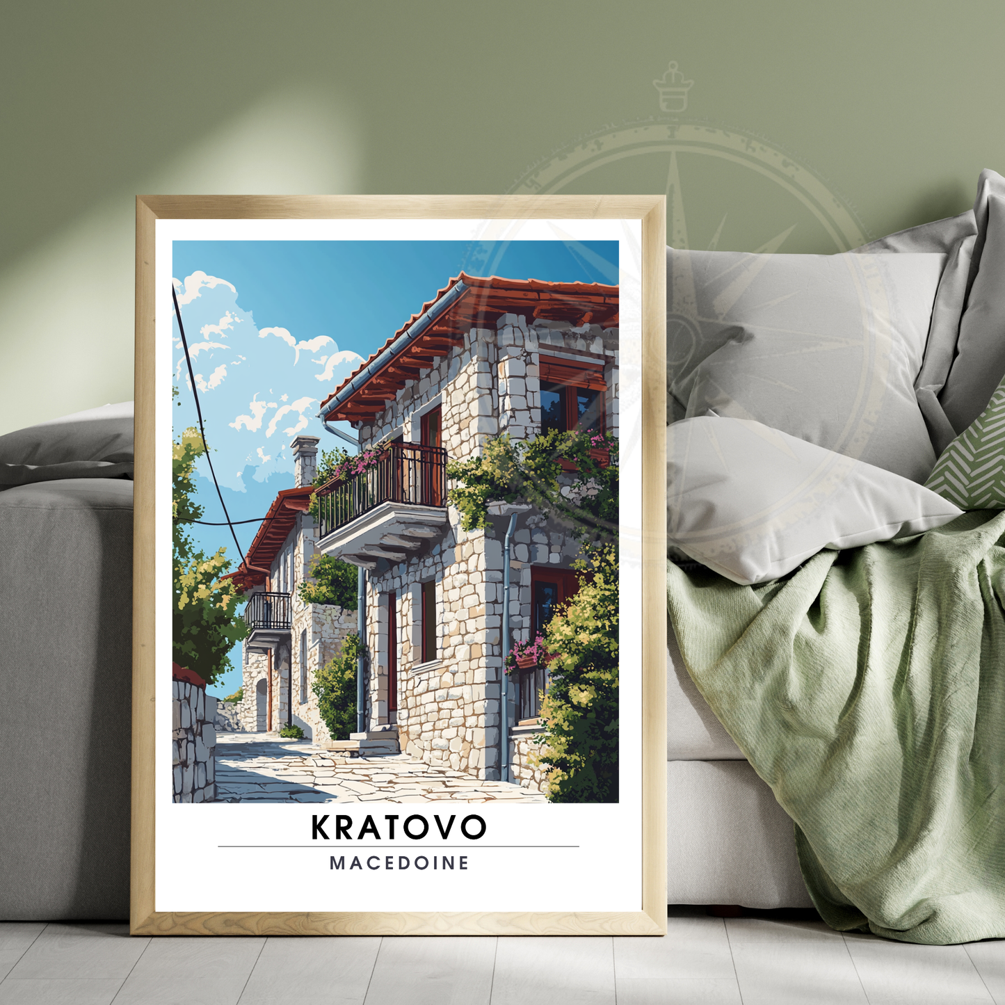 Affiche Kratovo | Poster de voyage Macédoine | Affiche Macédoine