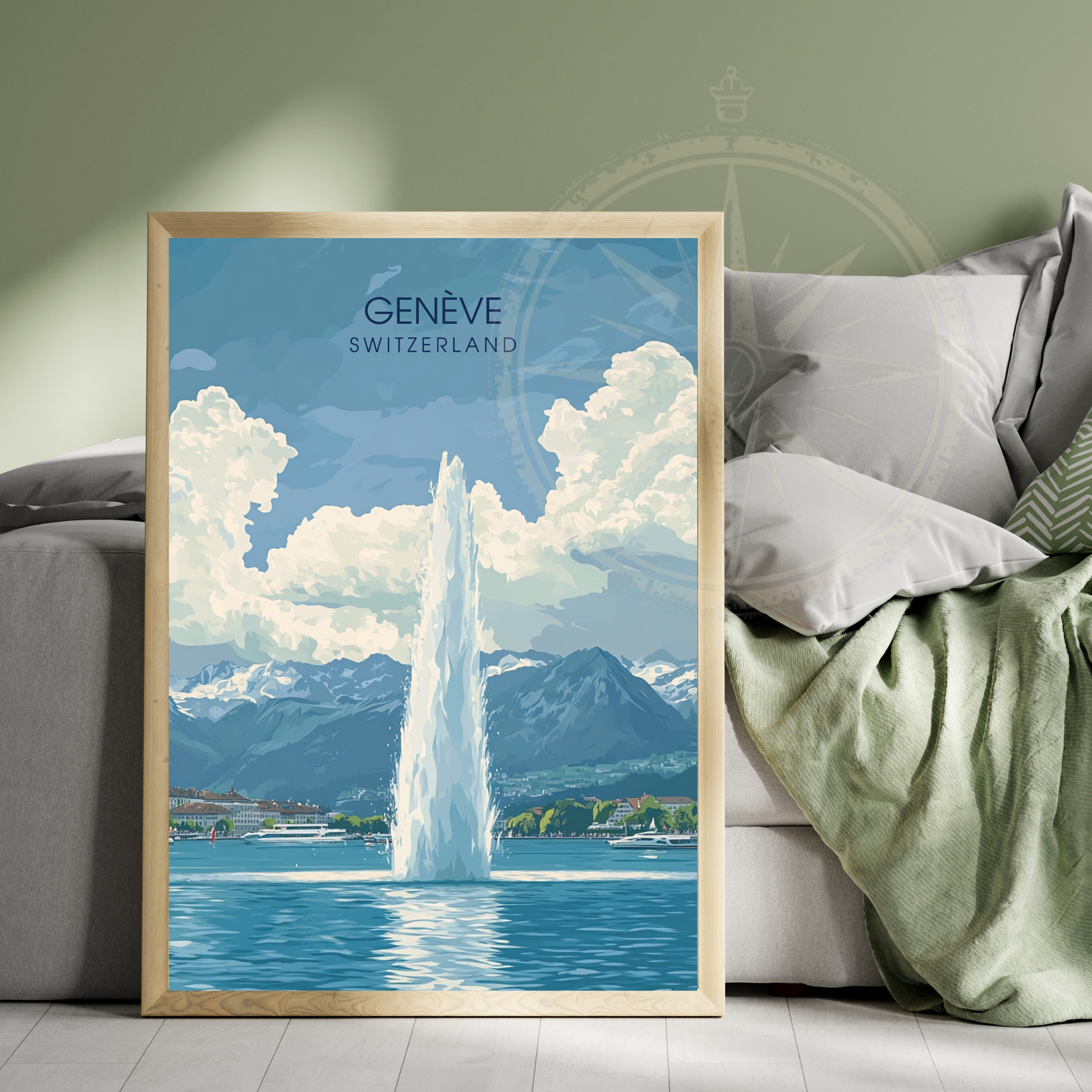 Affiche Genève | Poster illustré Suisse | Affiche Suisse