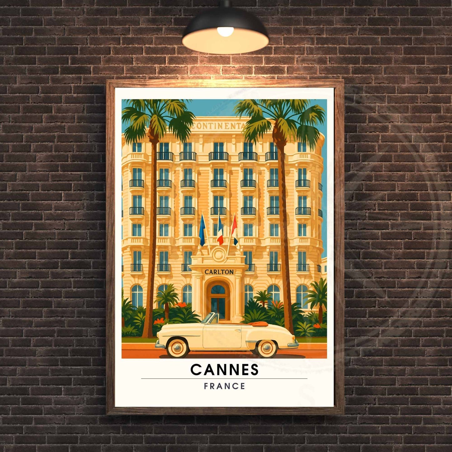 Affiche Cannes | Impression Cannes | Affiche de voyage France | Affiche Vintage