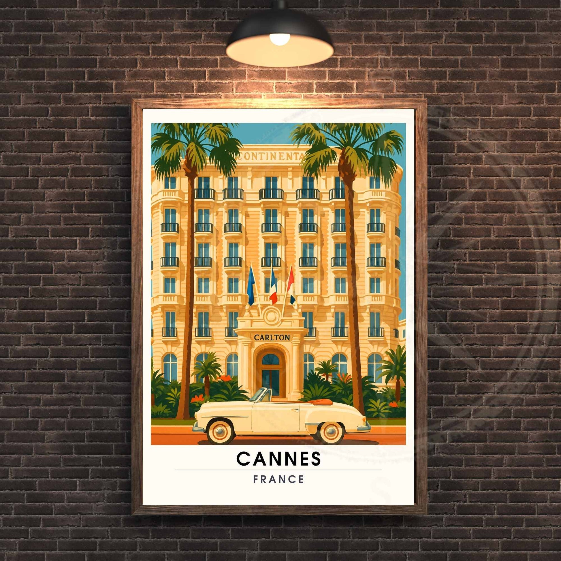 Affiche Cannes | Impression Cannes | Affiche de voyage France  | Affiche Vintage